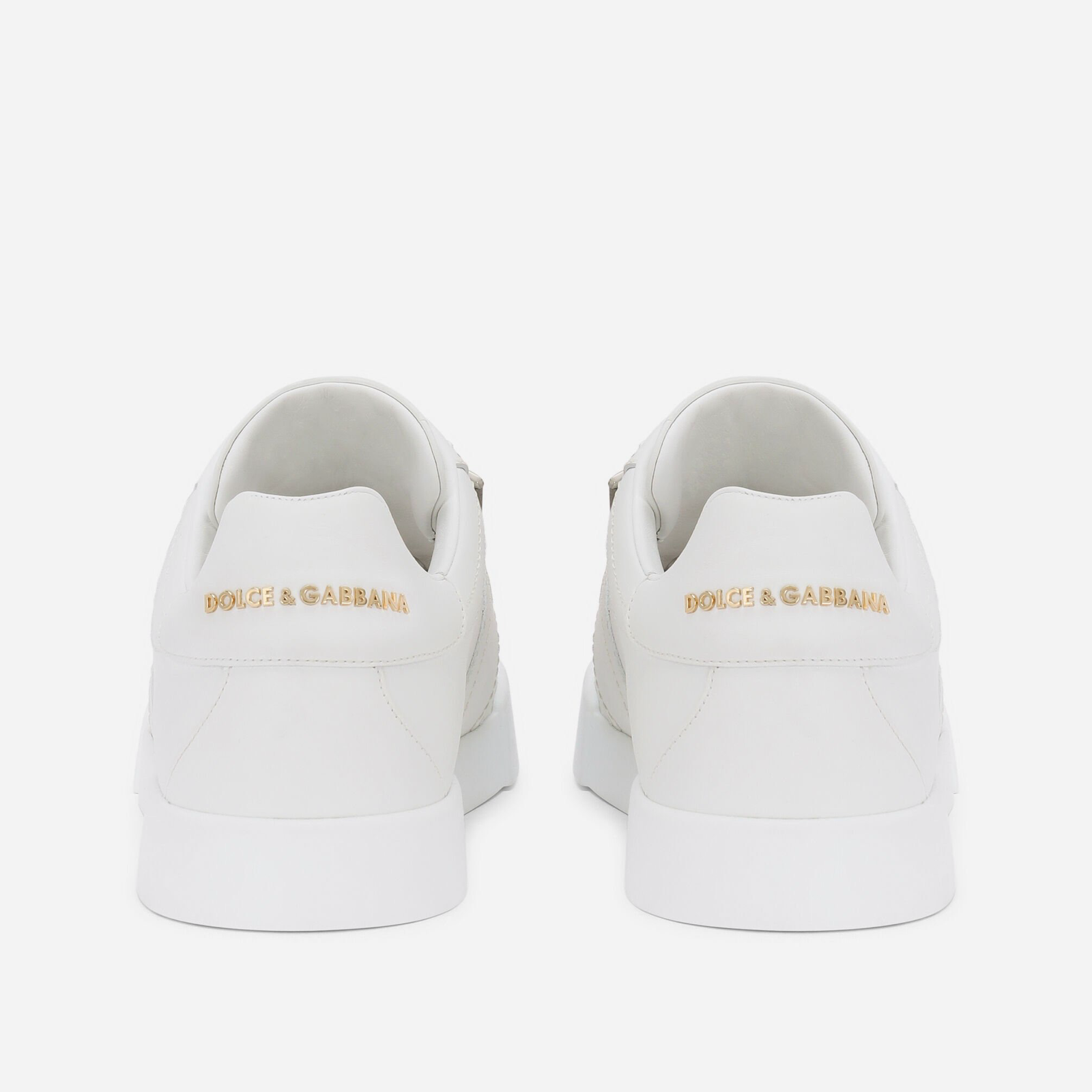 Dolce & Gabbana Portofino Logo Plaque Men Sneakers Heel View