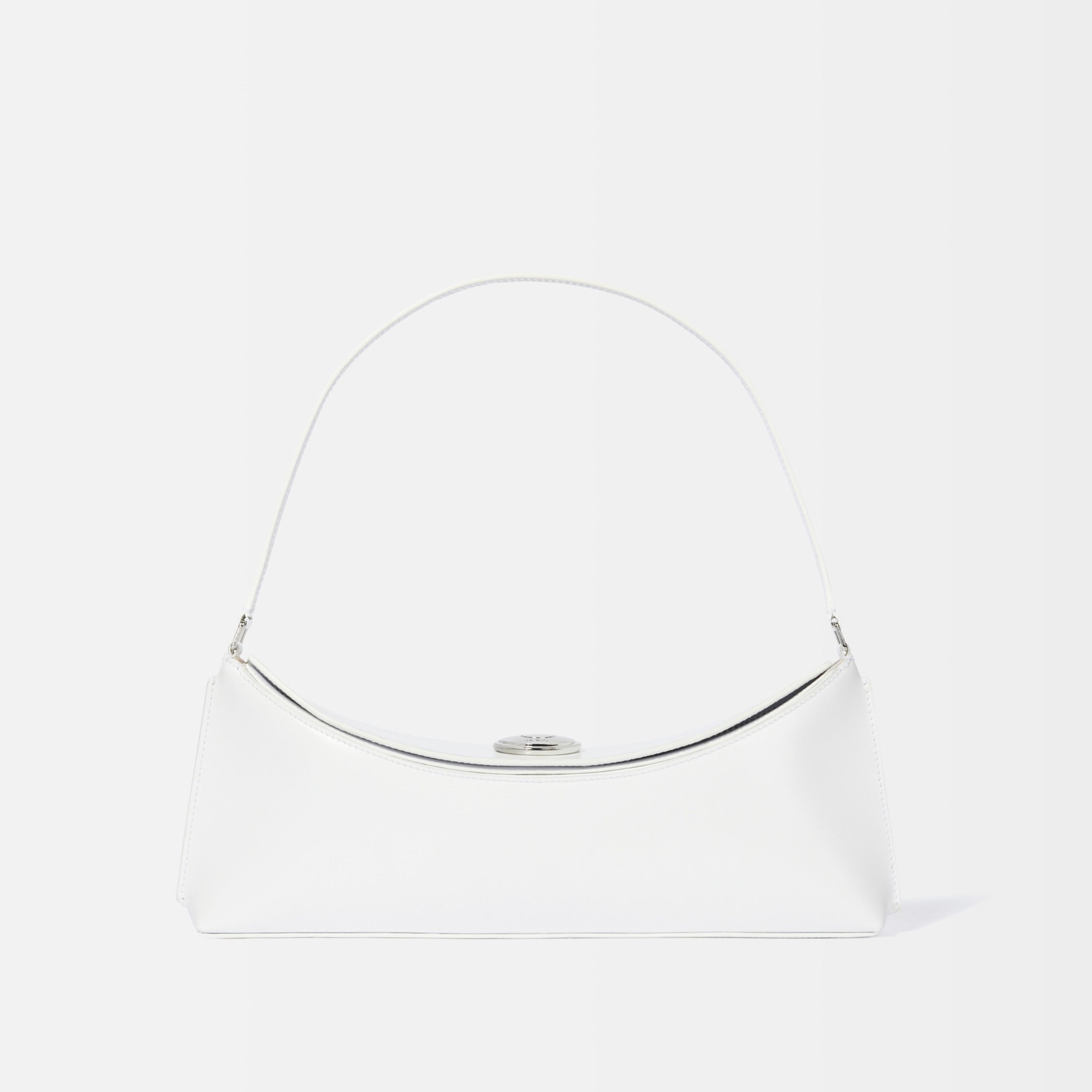 Дамска чанта Women’s folded shoulder bag Jacquemus Ovalo Clutch BAW00438AC18A01100 White front view