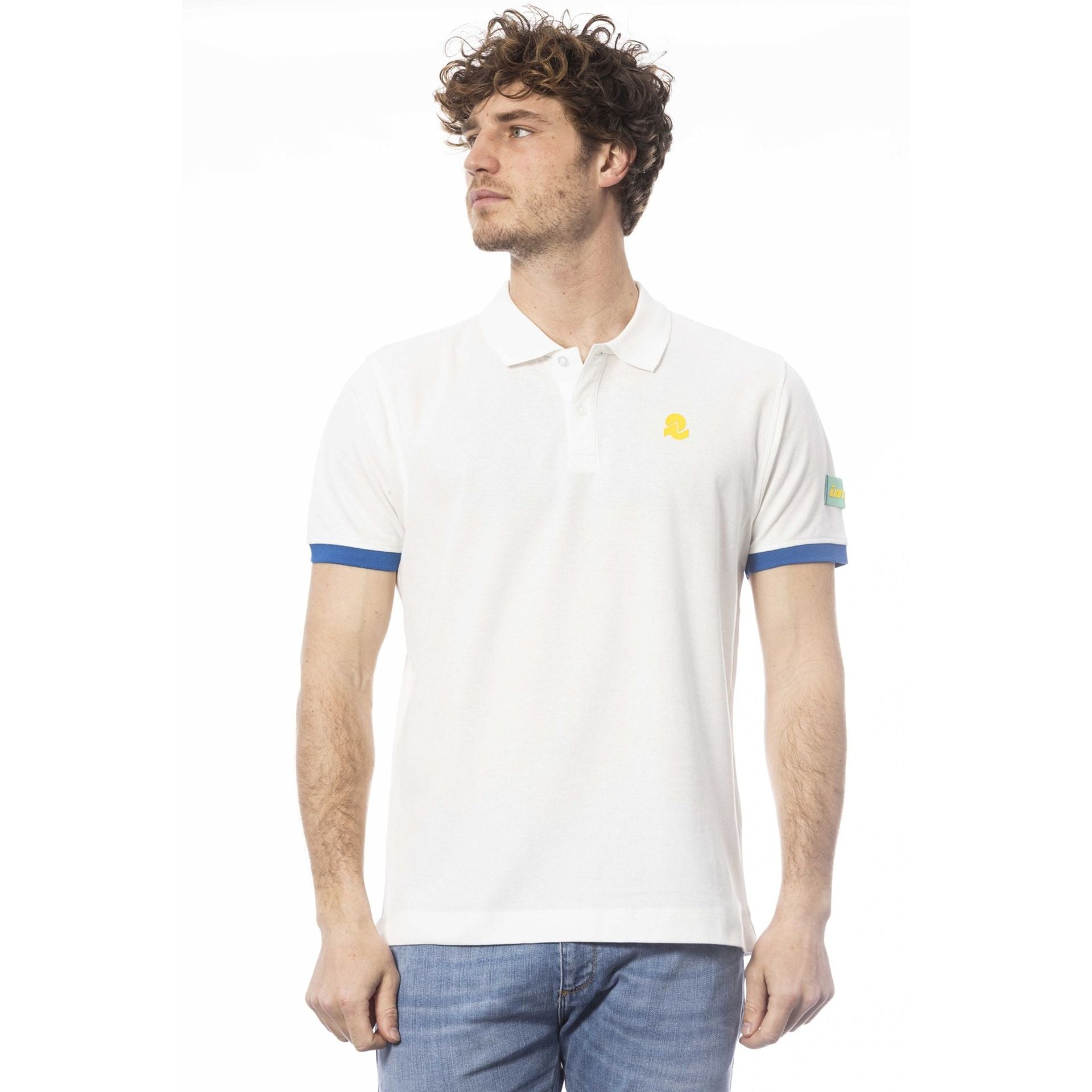 Мъжка поло тениска в бяло Men’s polo shirt Invicta in White 4452284U 1BIANCO Front view