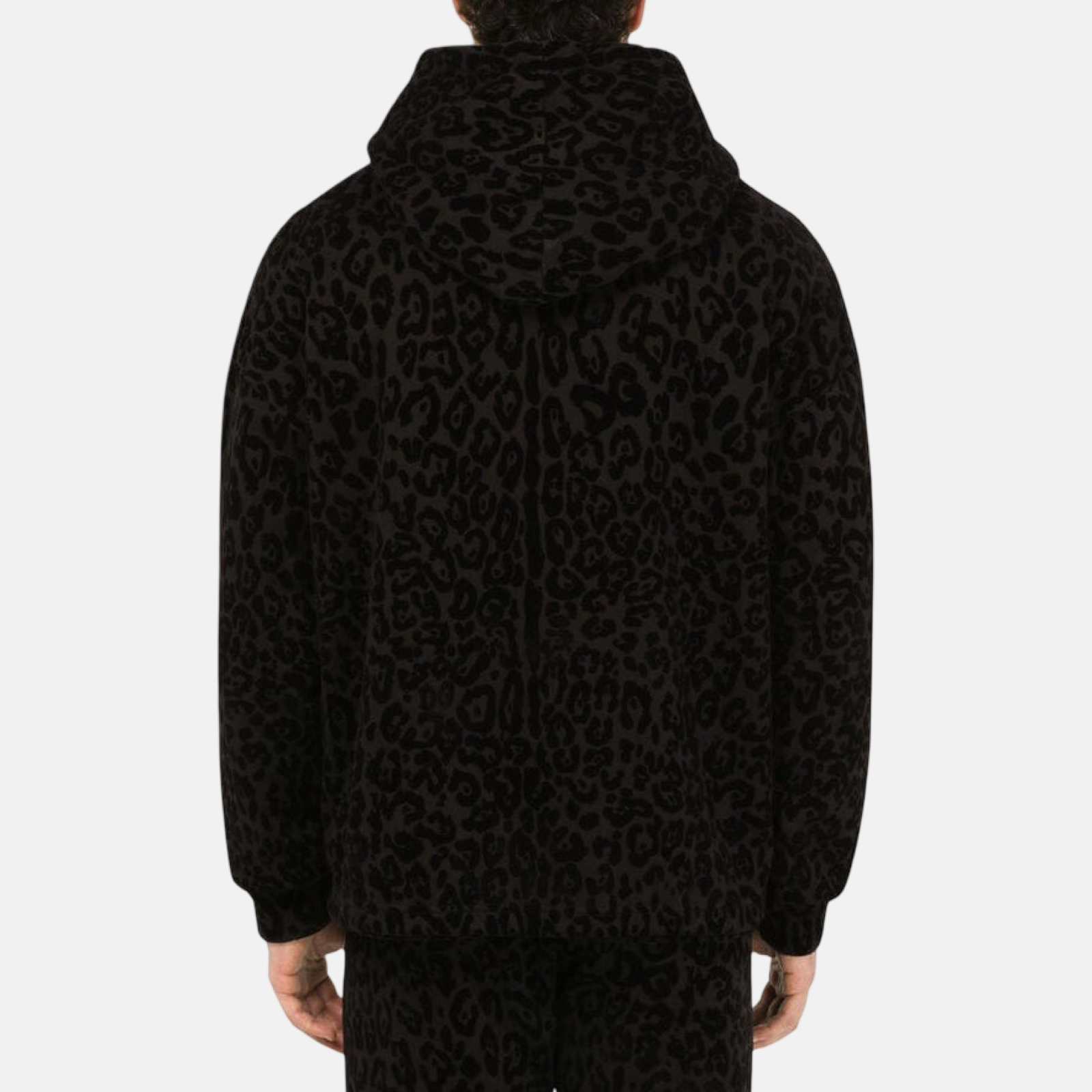 Dolce & Gabbana Leopard Print Men Sweatshirt Back View