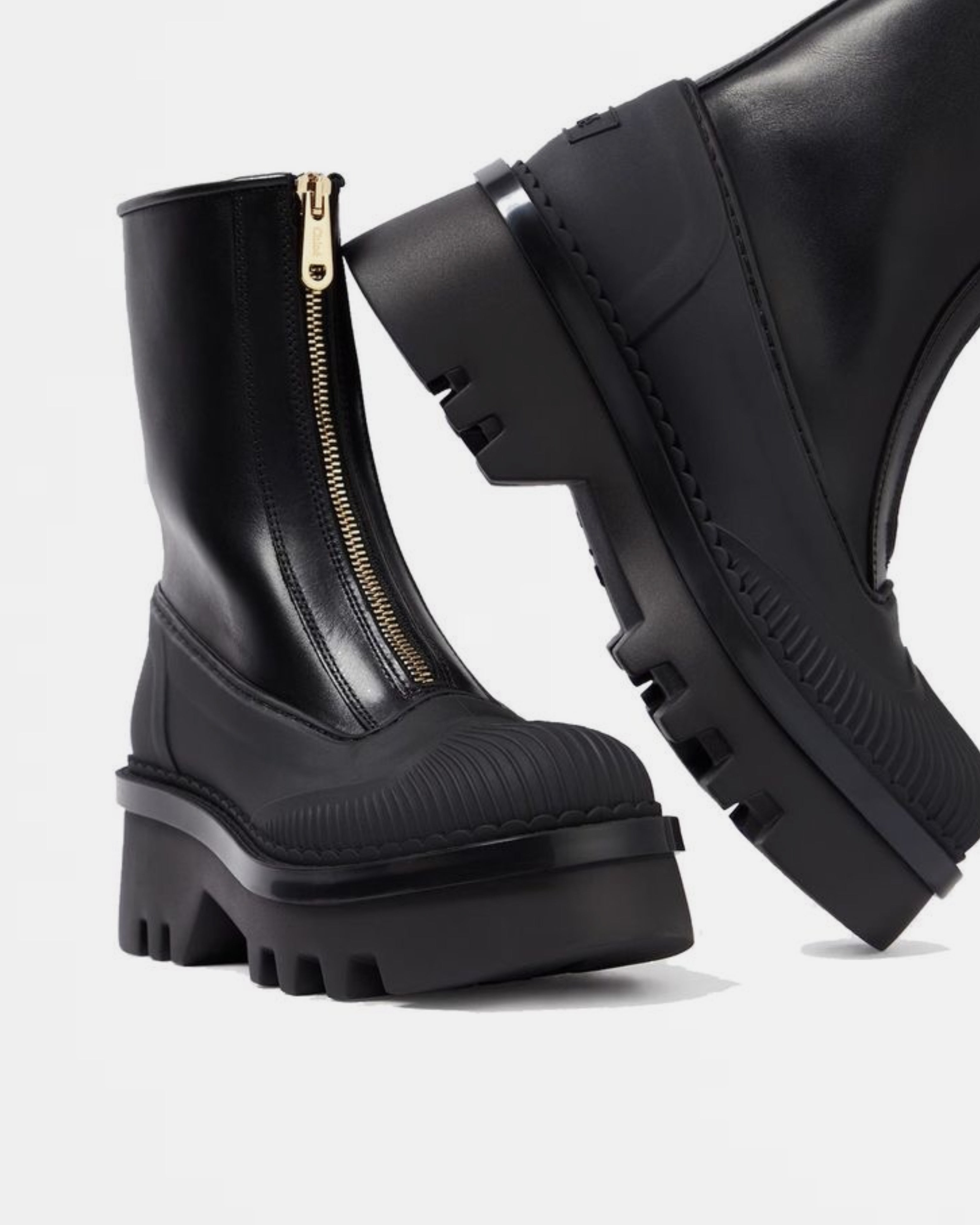 Дамски ботуши Women’s boots Chloé Raina Black cropped view