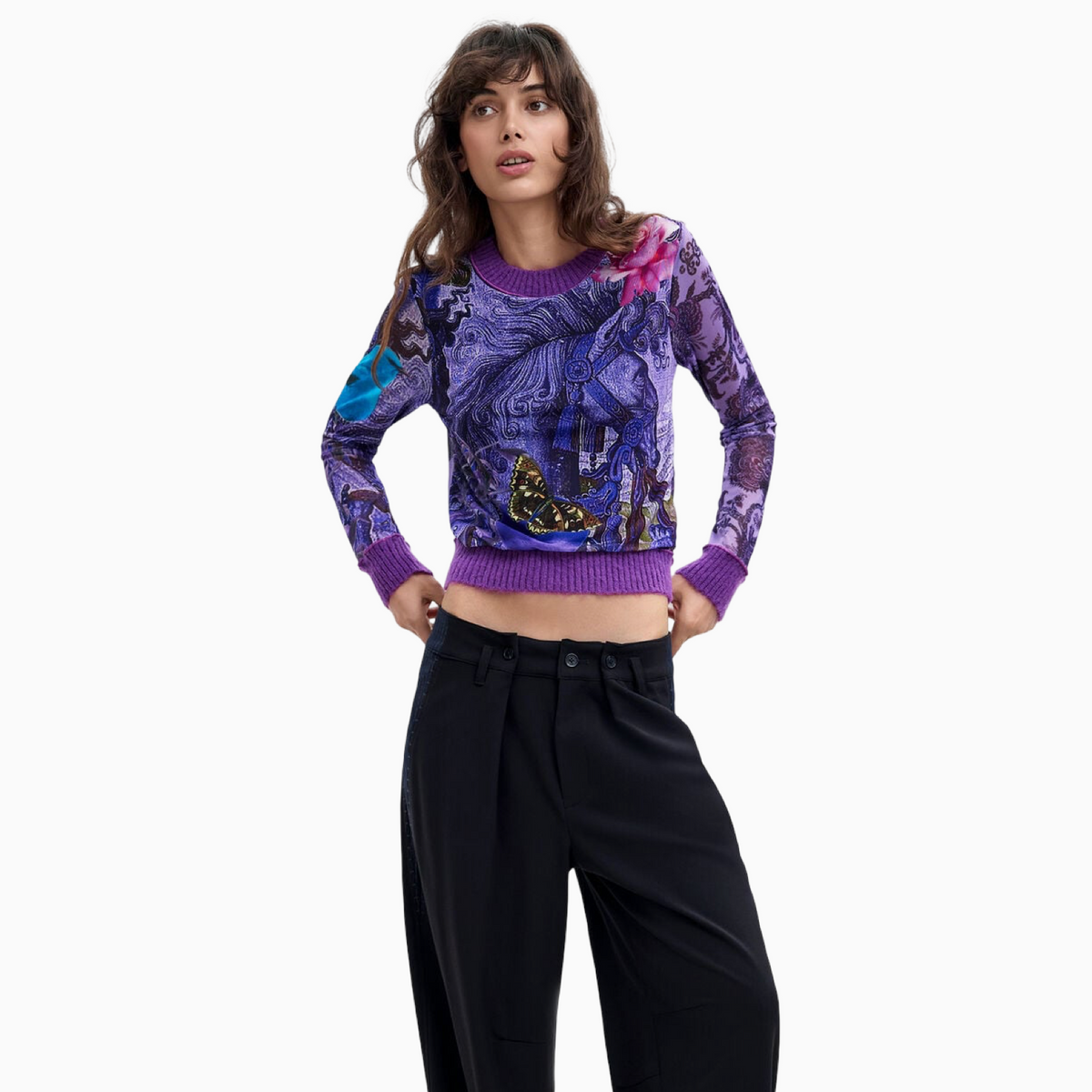 Дамски пуловер Desigual Women Sweater 26WWTK60 3048 Front View