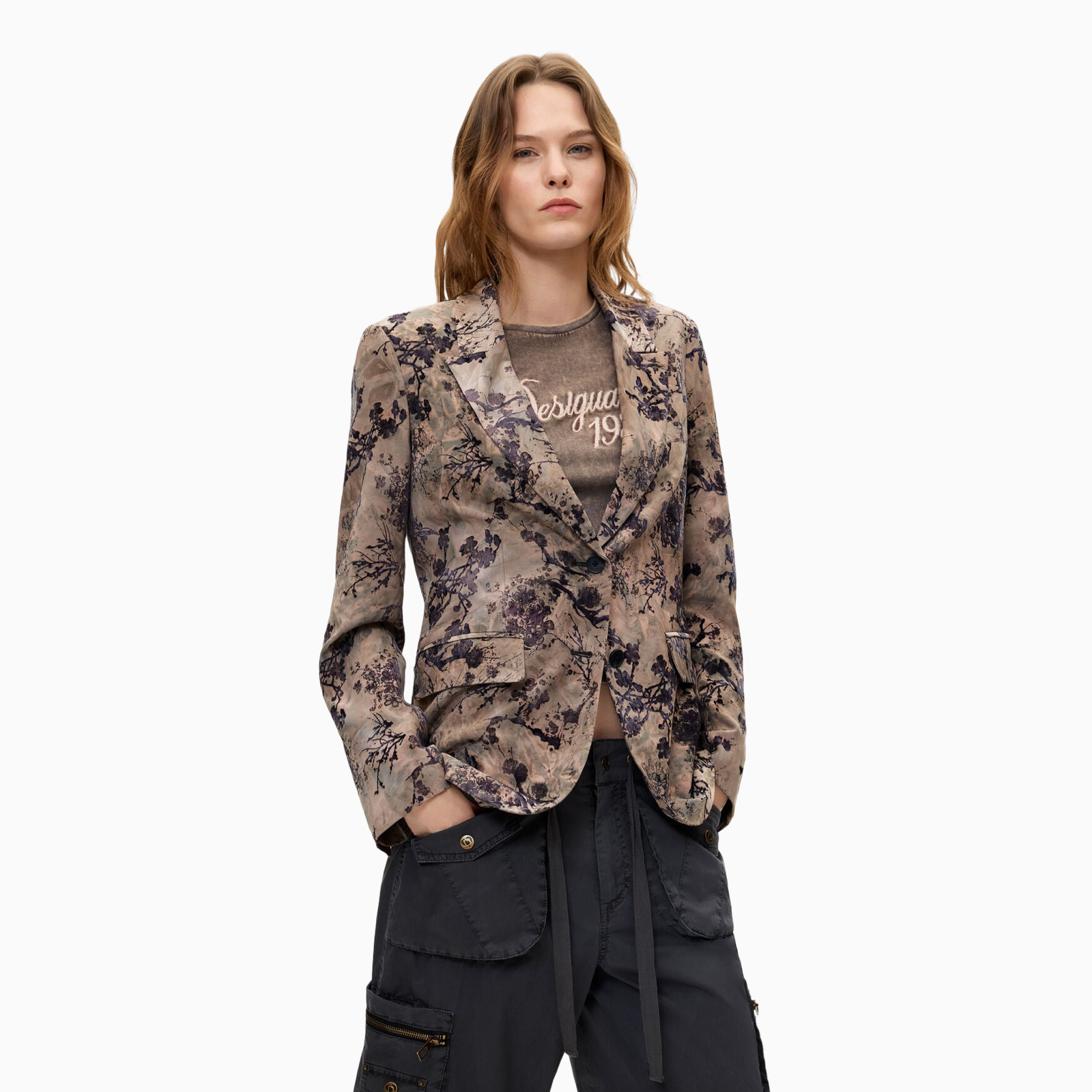 Дамско сако Desigual Women Blazer 26WWEW45 2044 Front View