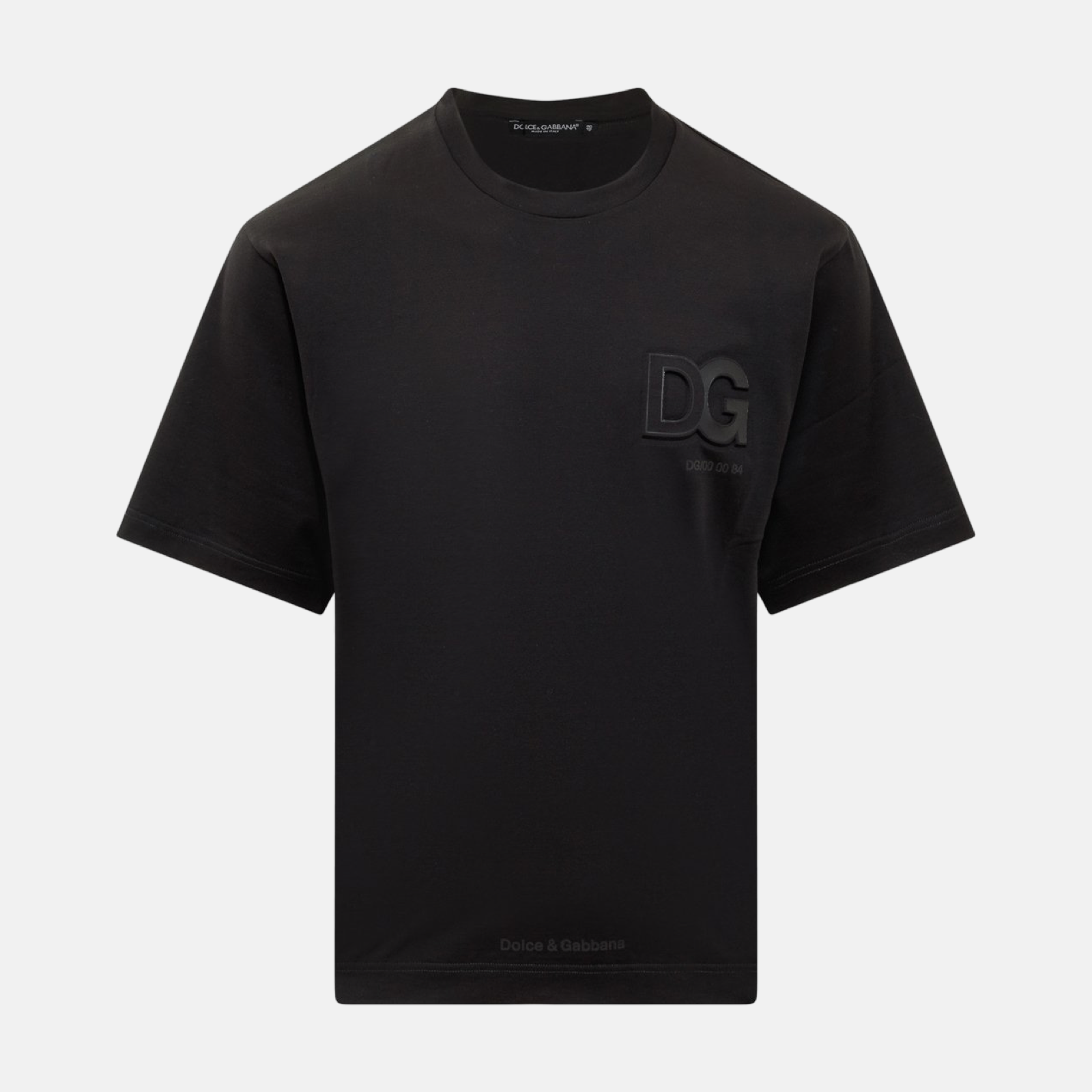 Мъжка черна тениска Dolce & Gabbana Logo Print Men T-shirt