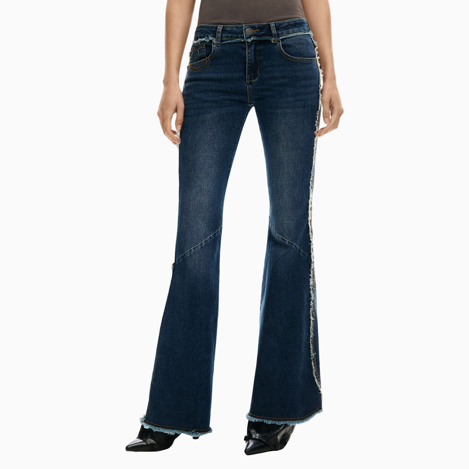 Дамски дънки Desigual Women Jeans 26SWDD09 5008 Front View