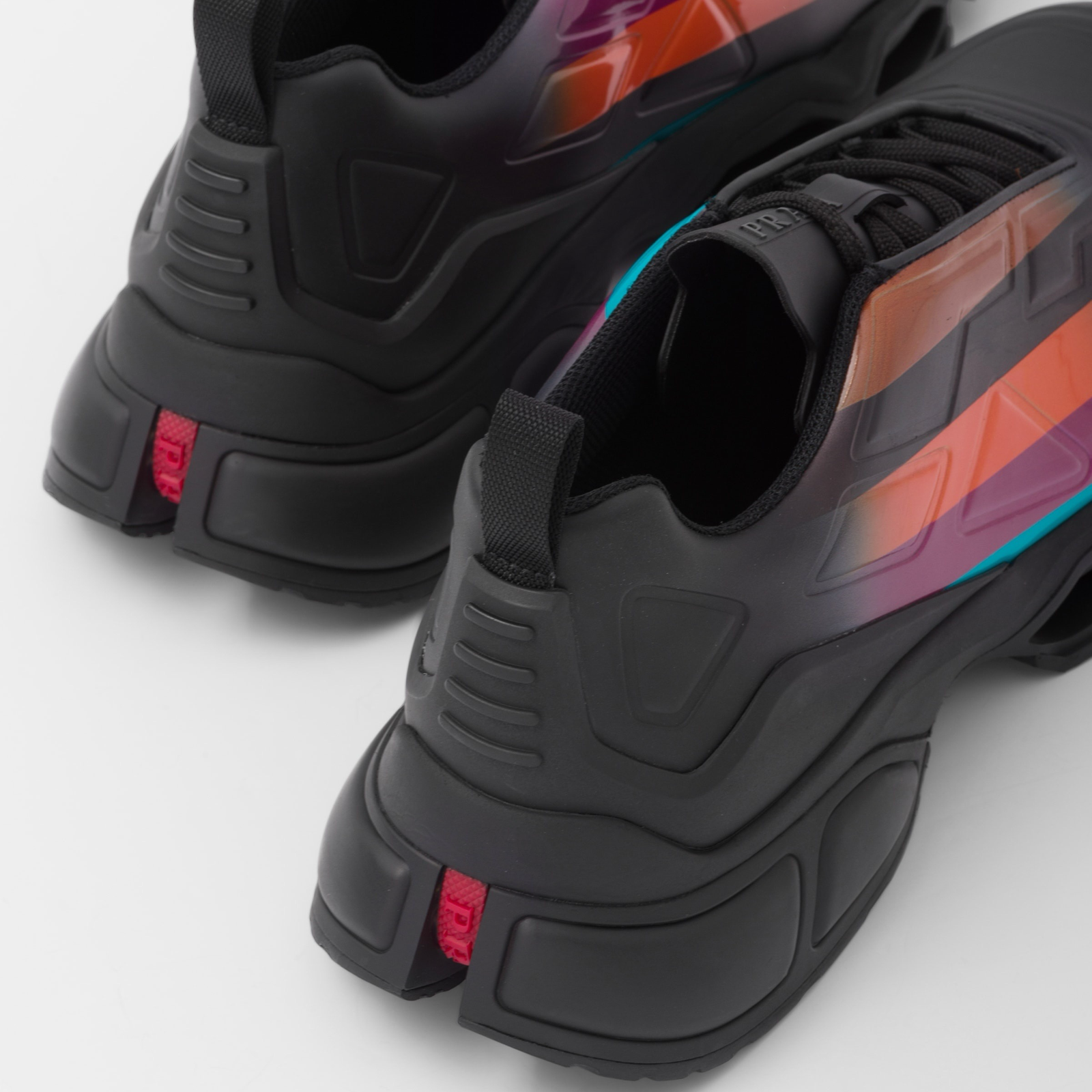 Prada Collision Cross Men Sneakers Heel View