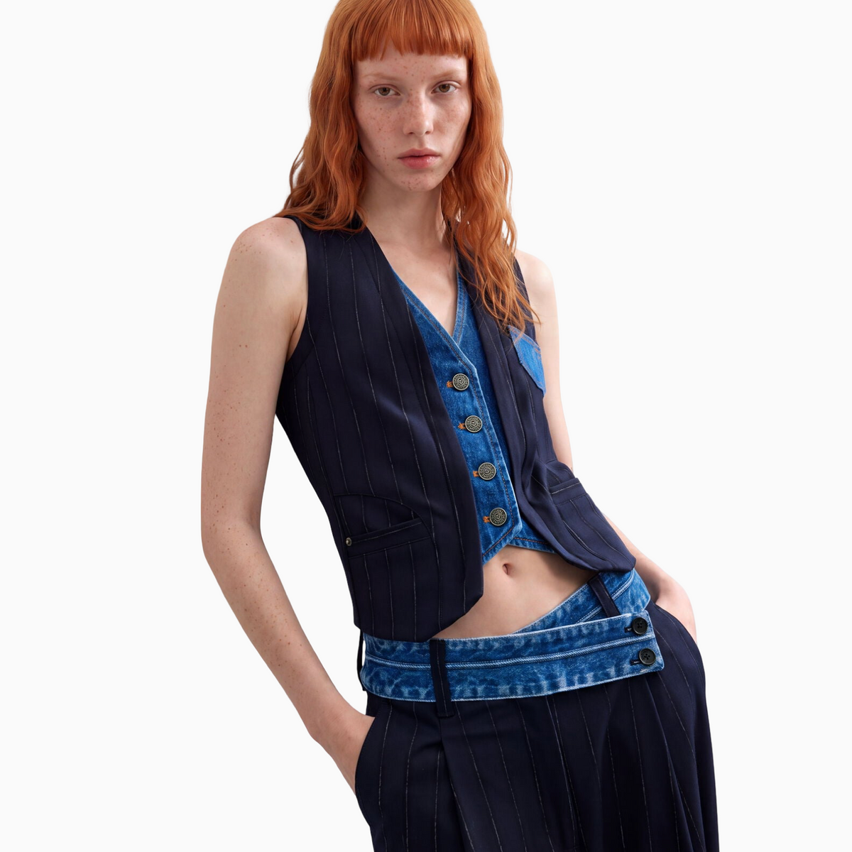 Дамски елек Desigual Women Vest 26WWEW15 5032 Front View