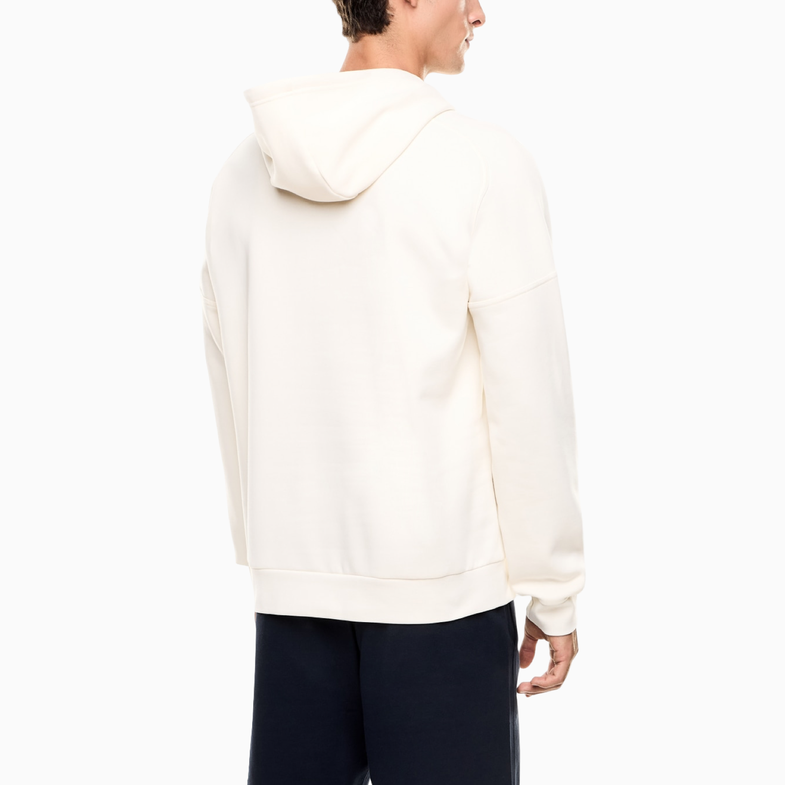 Мъжко бяло худи EA7 Emporio Armani Men Hooded Sweatshirt 7M000909 AF10377 Back View