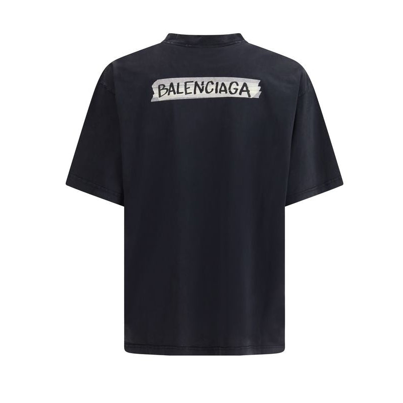 Balenciaga Black Cotton T-Shirt