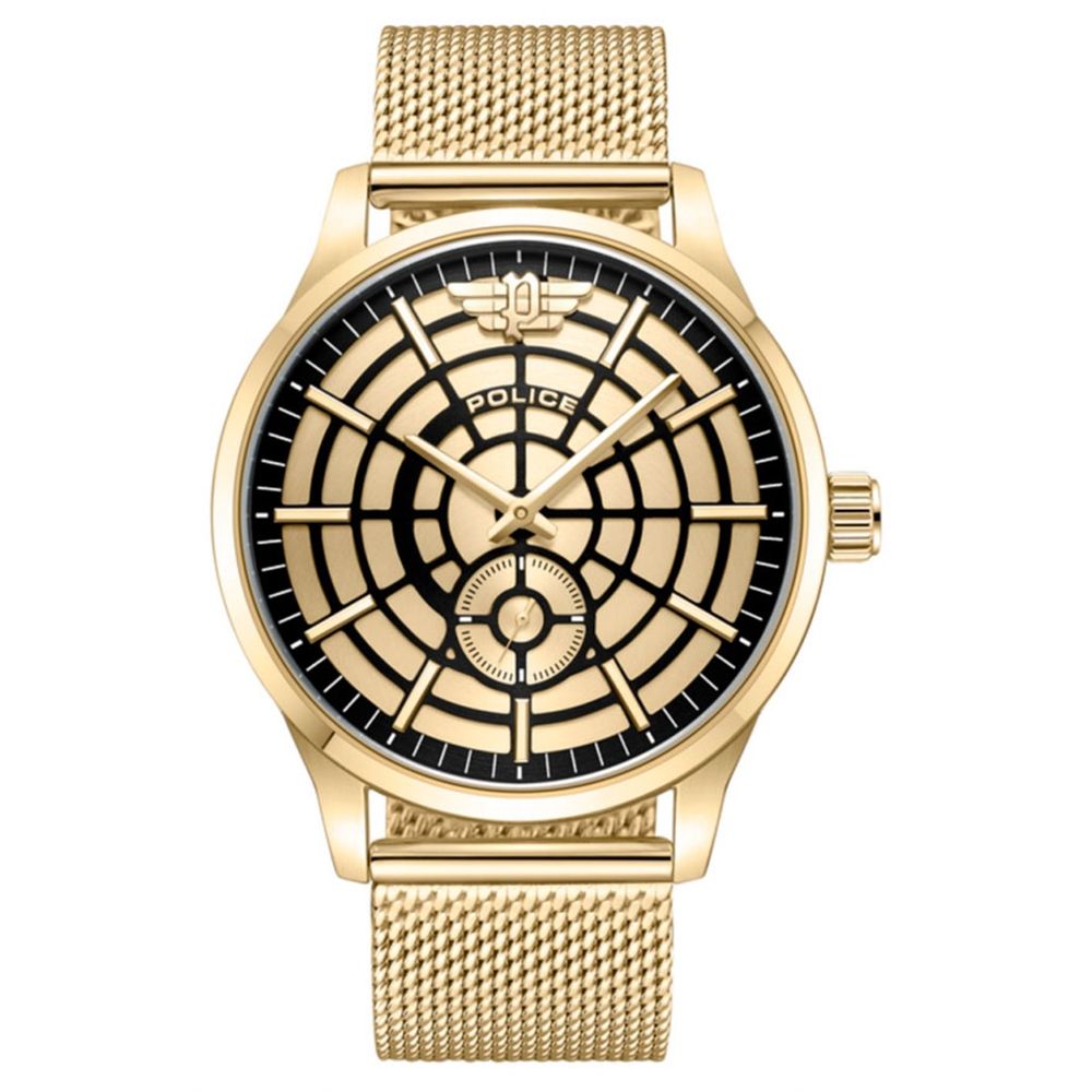 Police Gold Stainless Steel Dress Watch