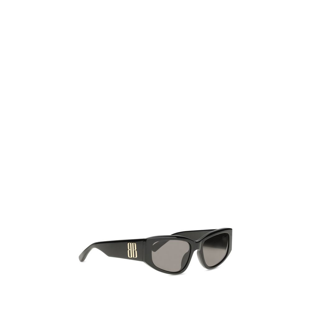 Balenciaga Black Calf Leather Bos Taurus Sunglasses