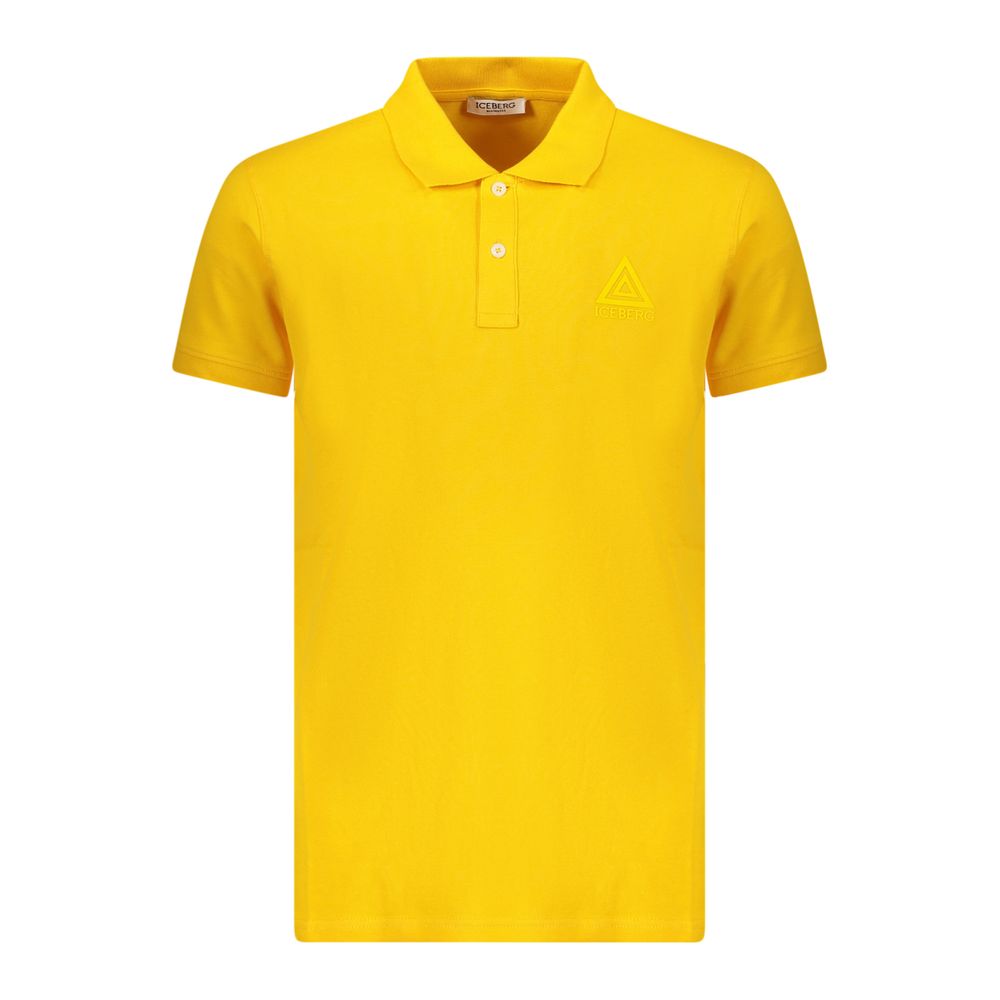 Iceberg Yellow Cotton Men Polo