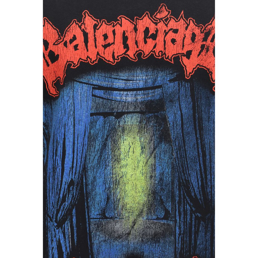 Balenciaga Black Cotton Sportswear T-shirt