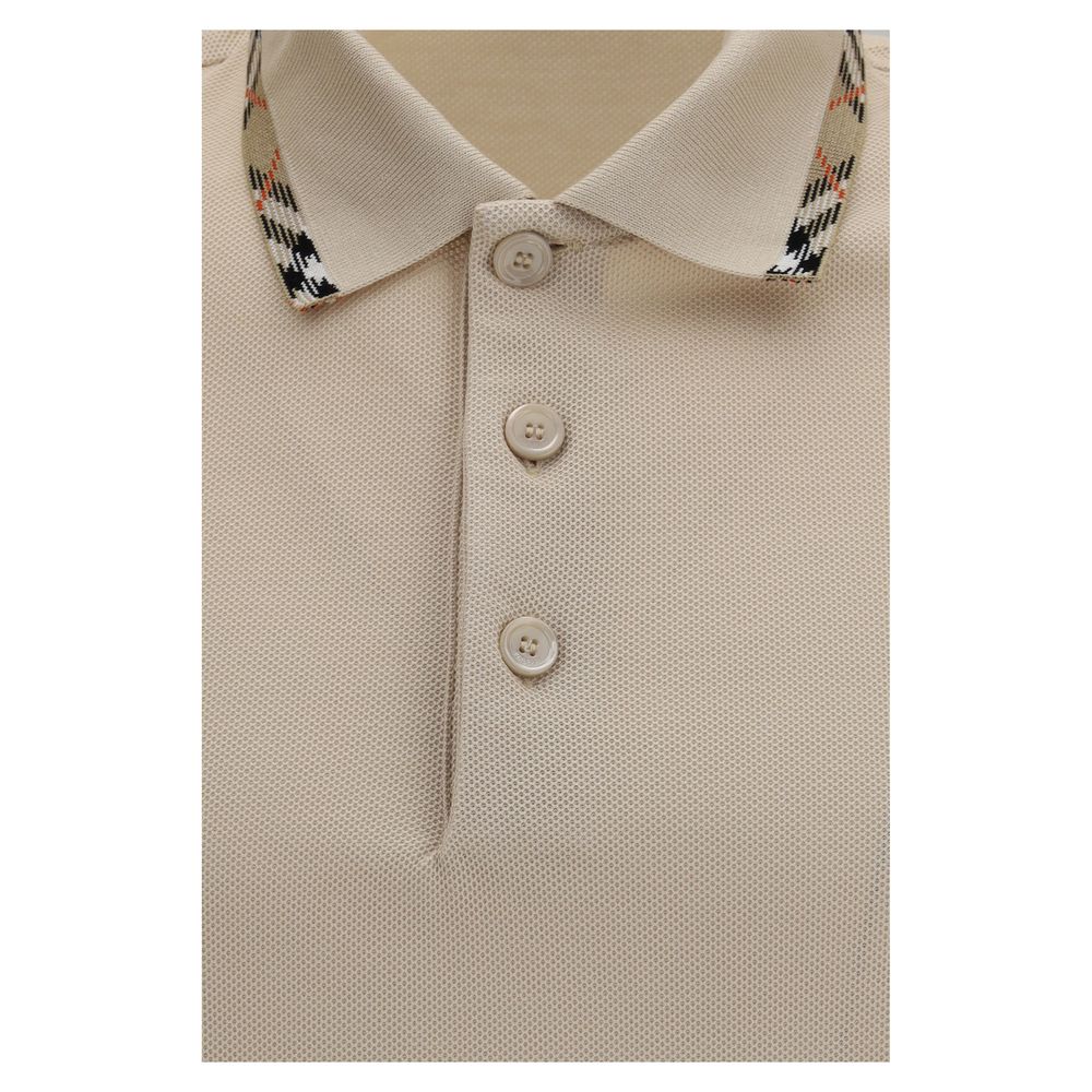 Burberry Beige Cotton Polo Shirt