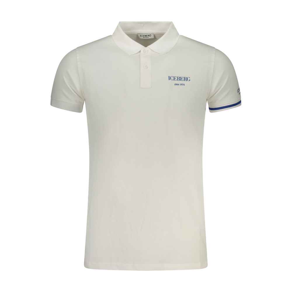 Iceberg White Cotton Men Polo