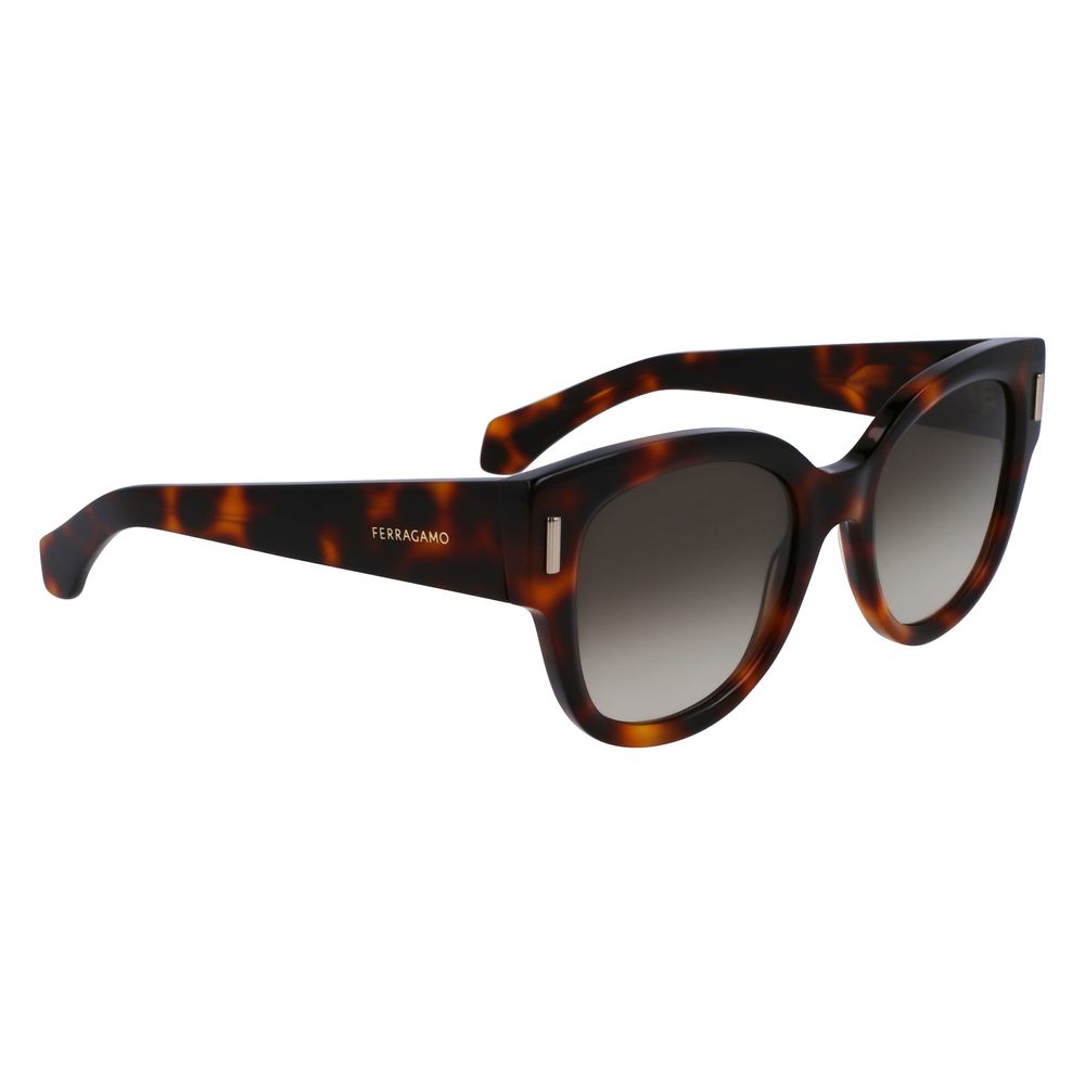 Ferragamo Brown Acetate Sunglasses