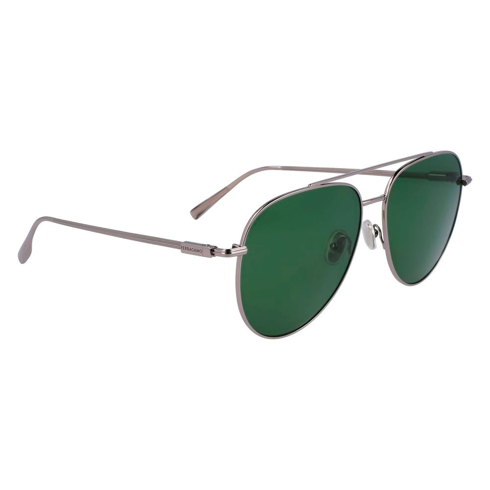Ferragamo Gray Metal Sunglasses