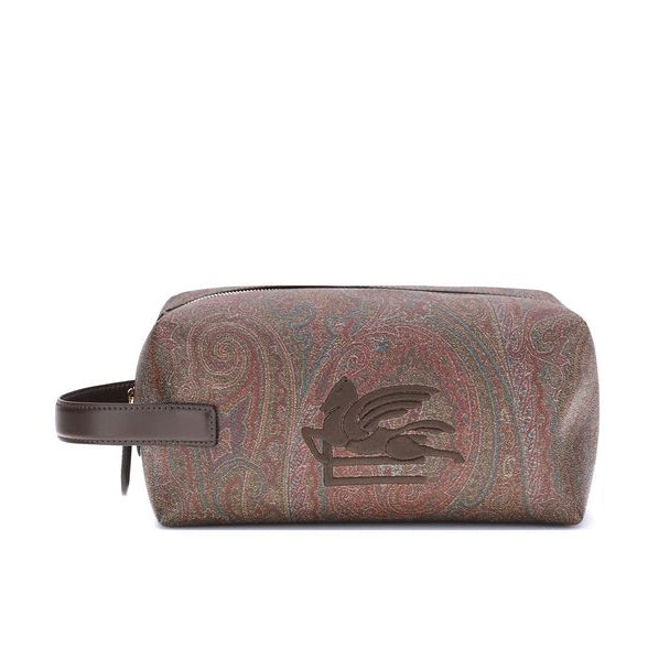 Etro Arnica Pegaso Embroidery Pouch Bag MP2C0010AA012 M0019 Front View