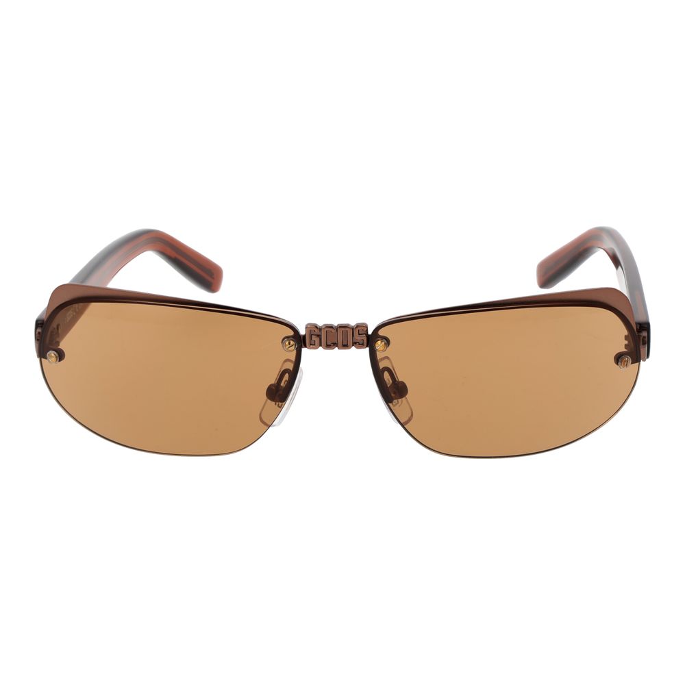 GCDS Brown Metal Sunglasses