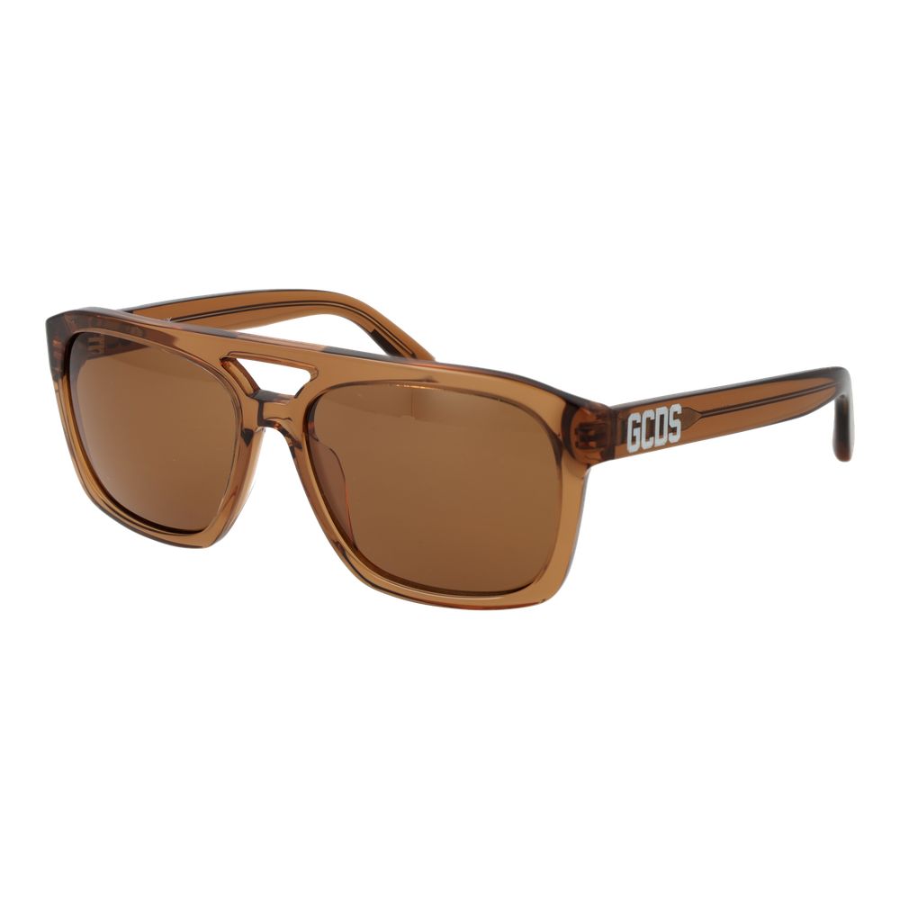 GCDS Brown Plastic Sunglasses