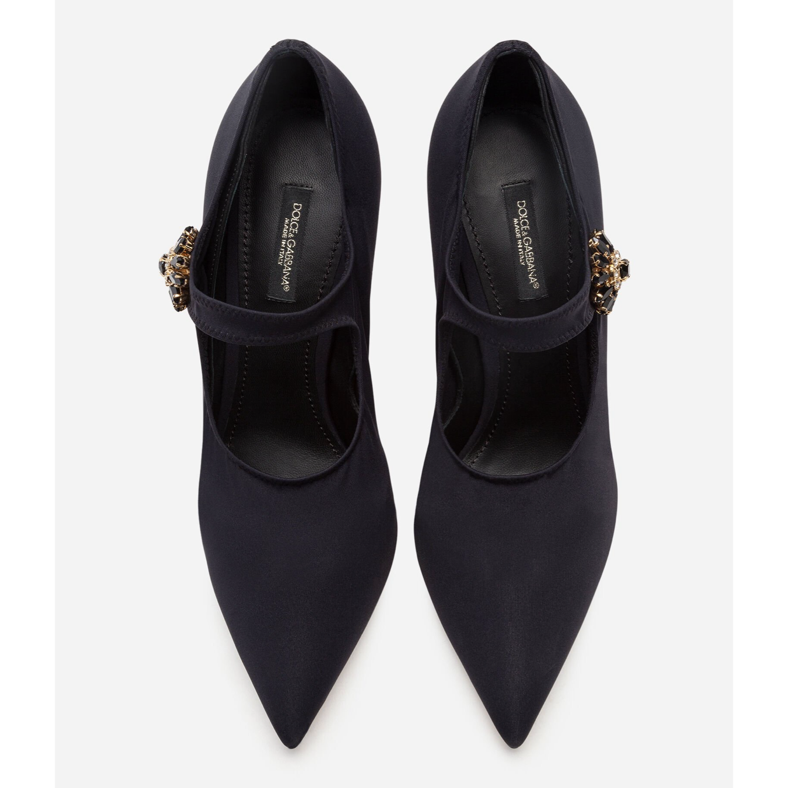 Dolce & Gabbana Stretch Jersey Mary Janes Pumps Top View