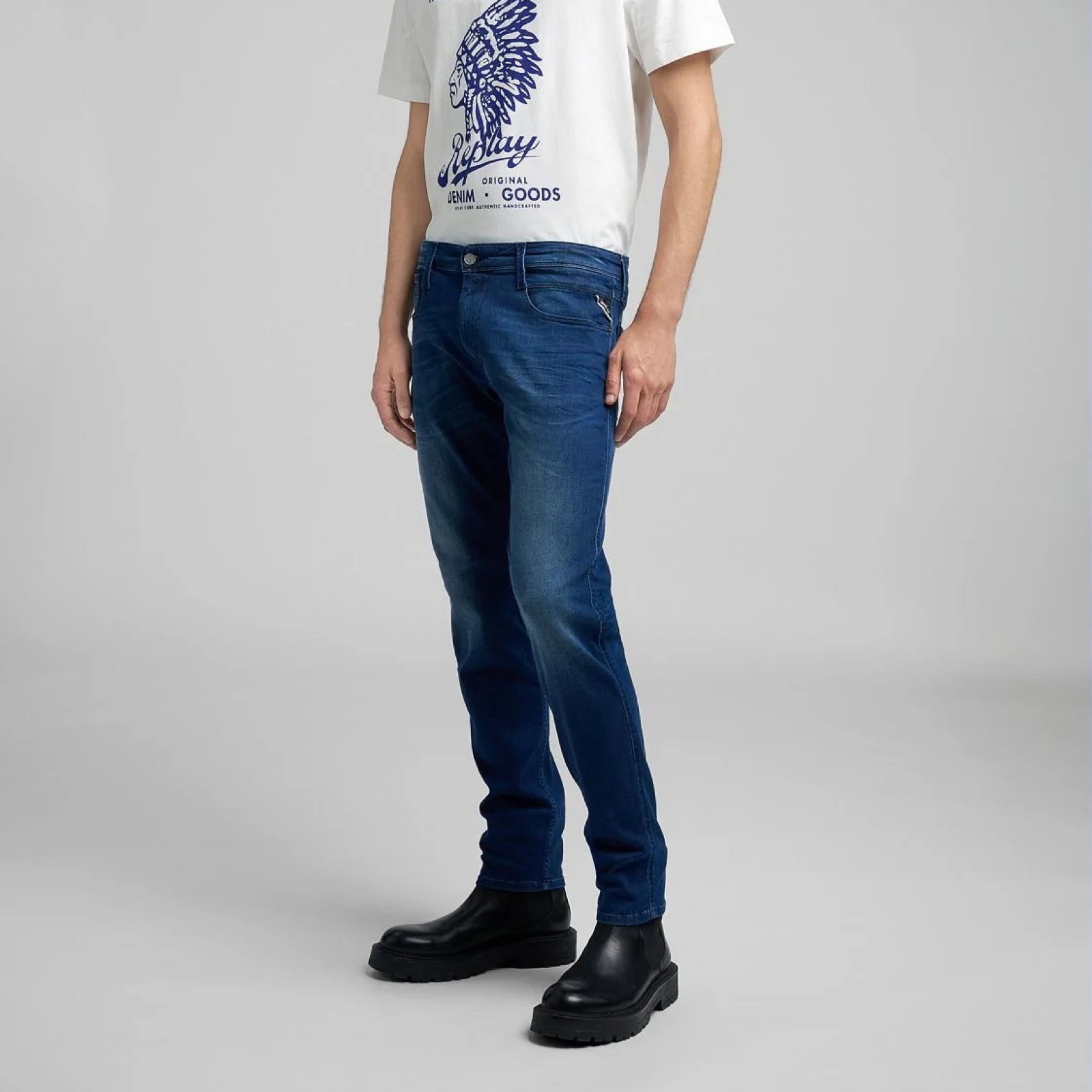 Мъжки дънки Replay Men Jeans M914.000.41A 783 Side View