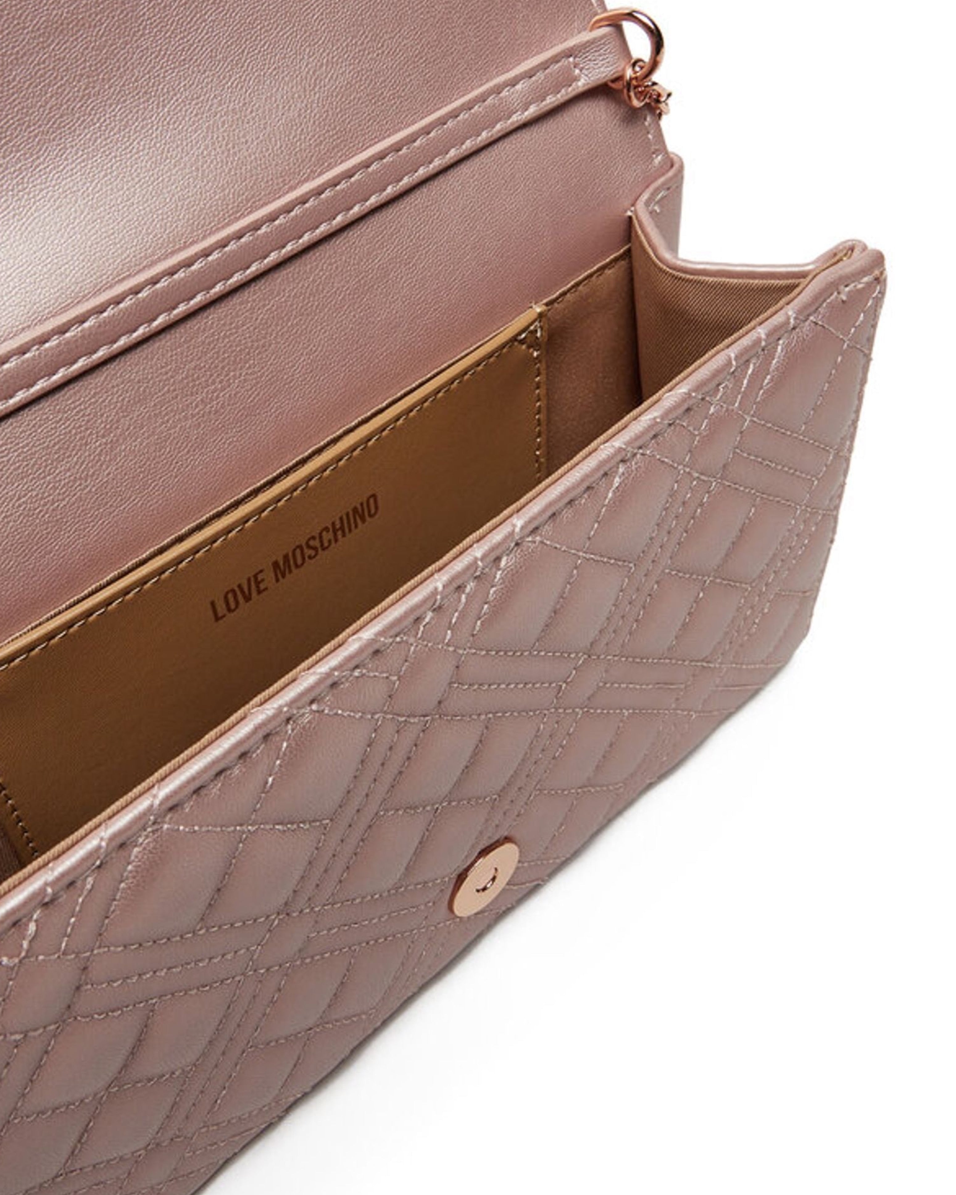 Дамска чанта Women’s shoulder bag Love Moschino JC4079PP1MLA197A rose gold inside view