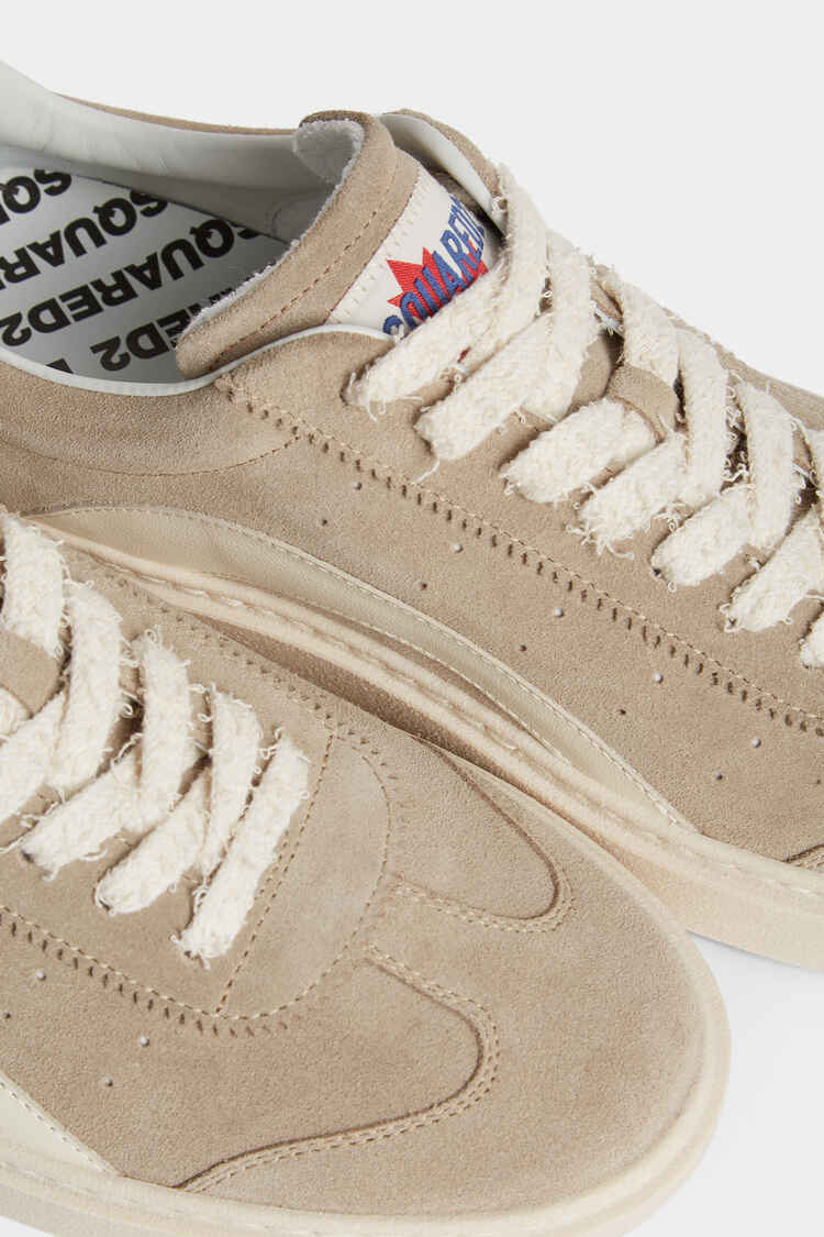 Мъжки кецове в бежово Men’s sneakers Dsquared2 SNM044114170001M4123 Grey/White cropped too view