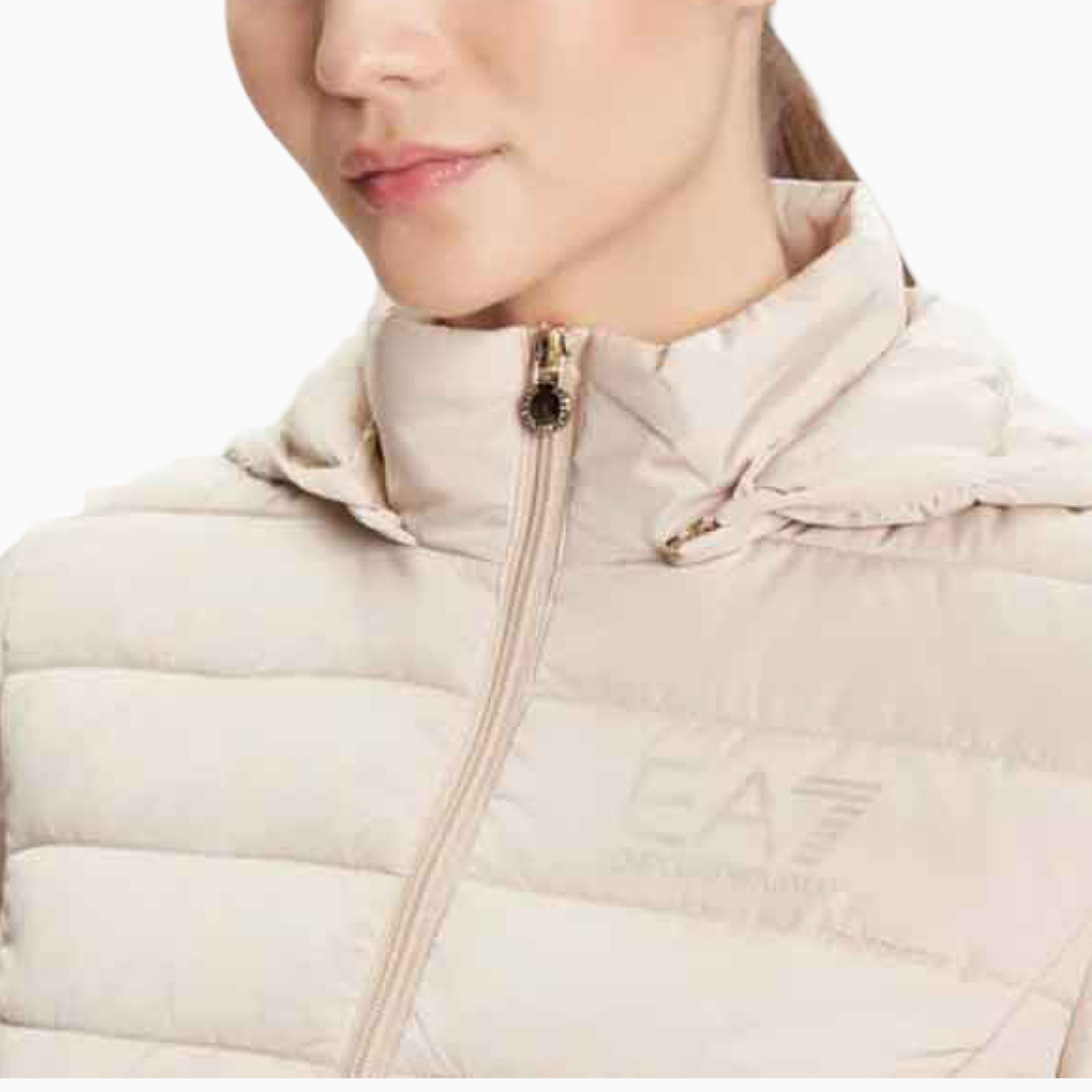 Дамско бежово пухено яке EA7 Emporio Armani Puffer Jacket 8NTB23 TNF8Z Close-Up