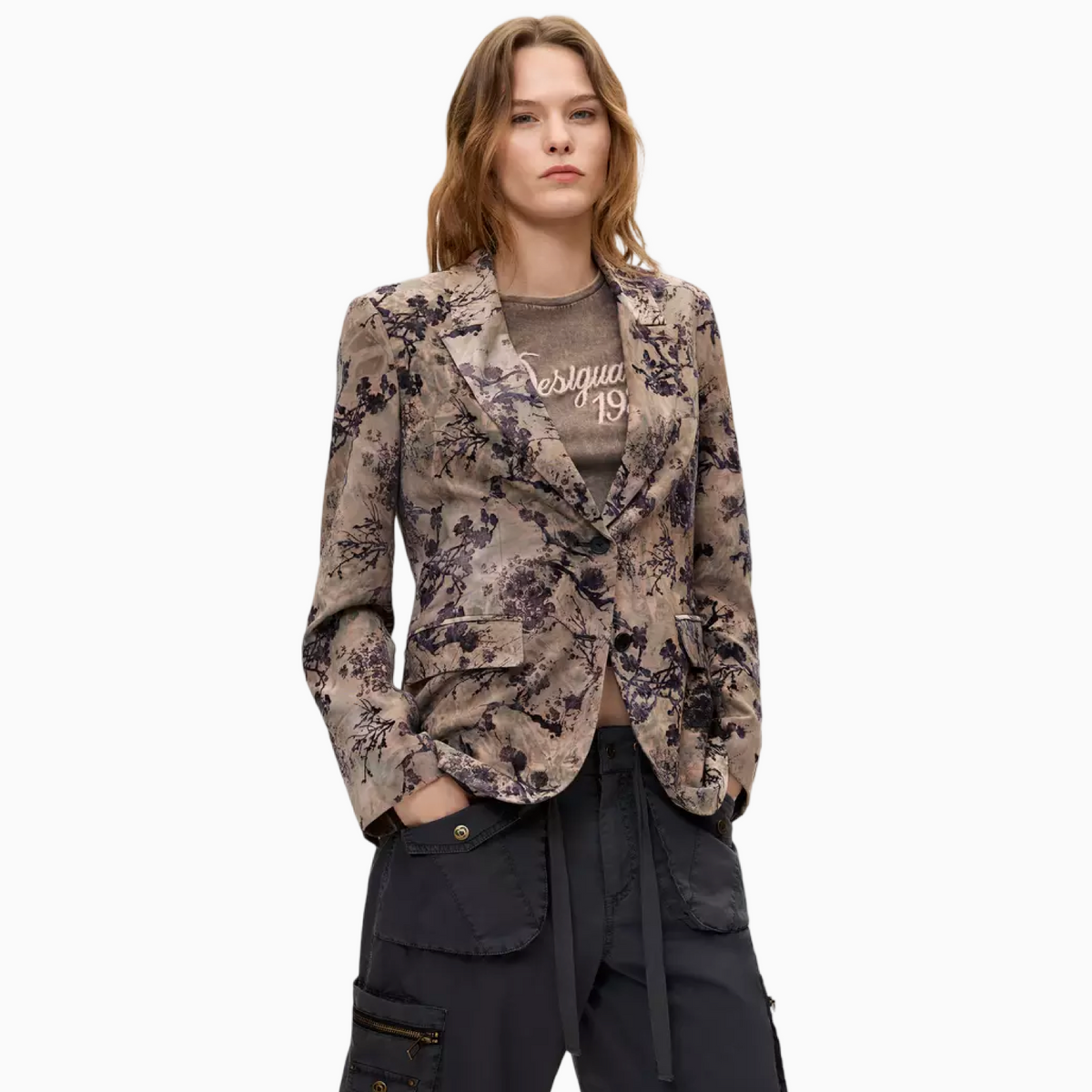 Дамско сако Desigual Women Blazer 26WWEW45 2044 Front View
