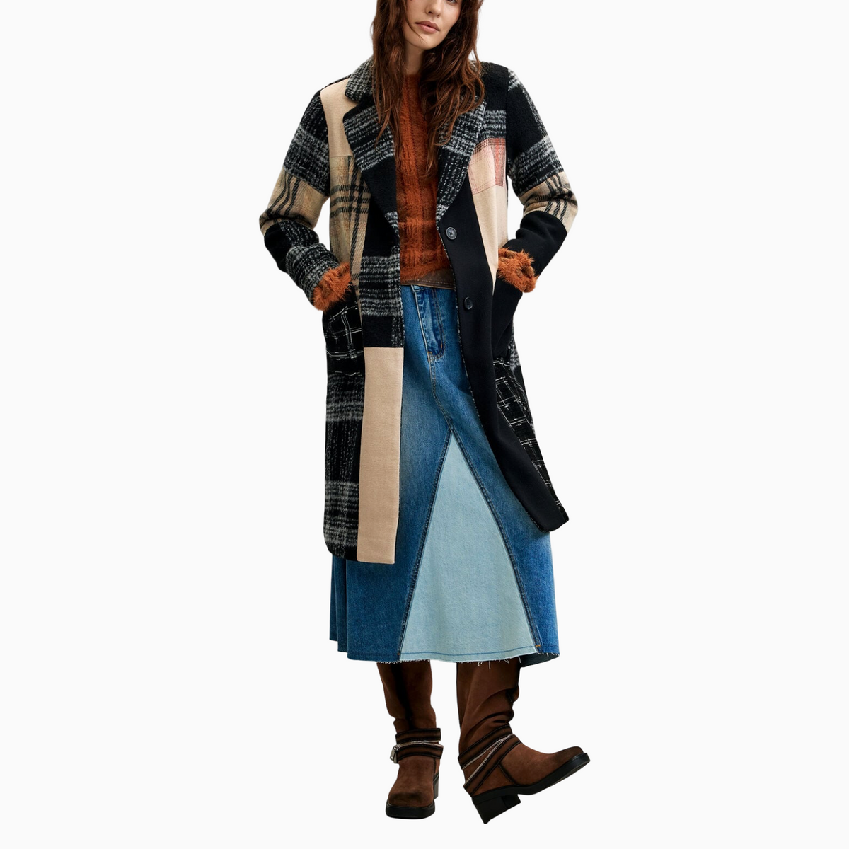 Дамско палто Desigual Women Coat 26WWEW23 2000 Front View