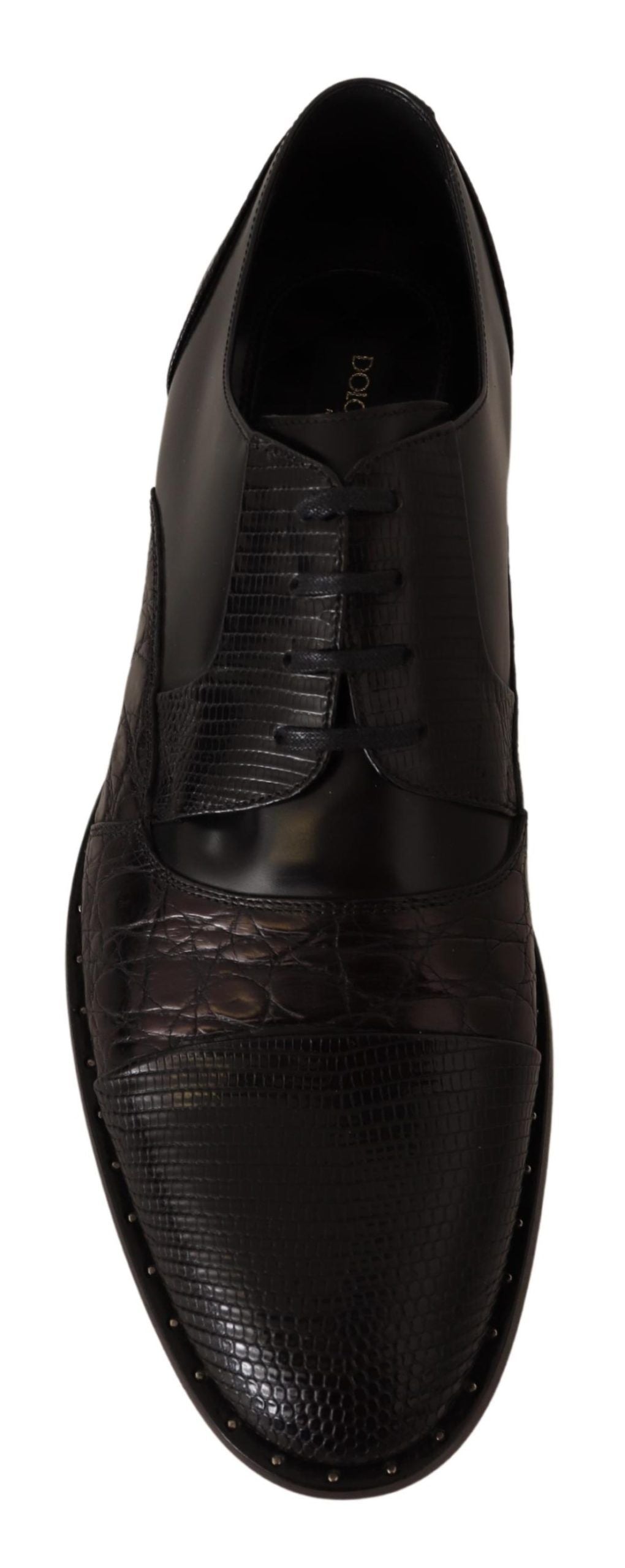 Dolce & Gabbana Elegant Black Derby Oxford Wingtops