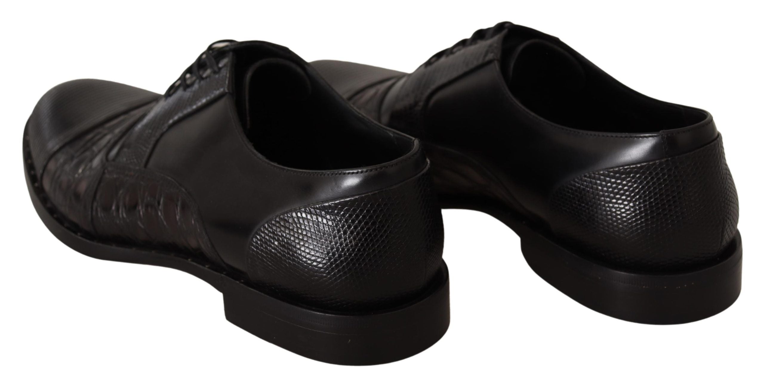 Dolce & Gabbana Elegant Black Derby Oxford Wingtops