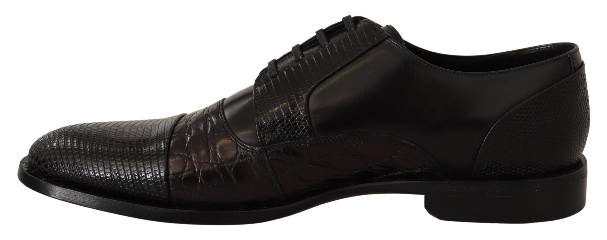 Dolce & Gabbana Elegant Black Derby Oxford Wingtops