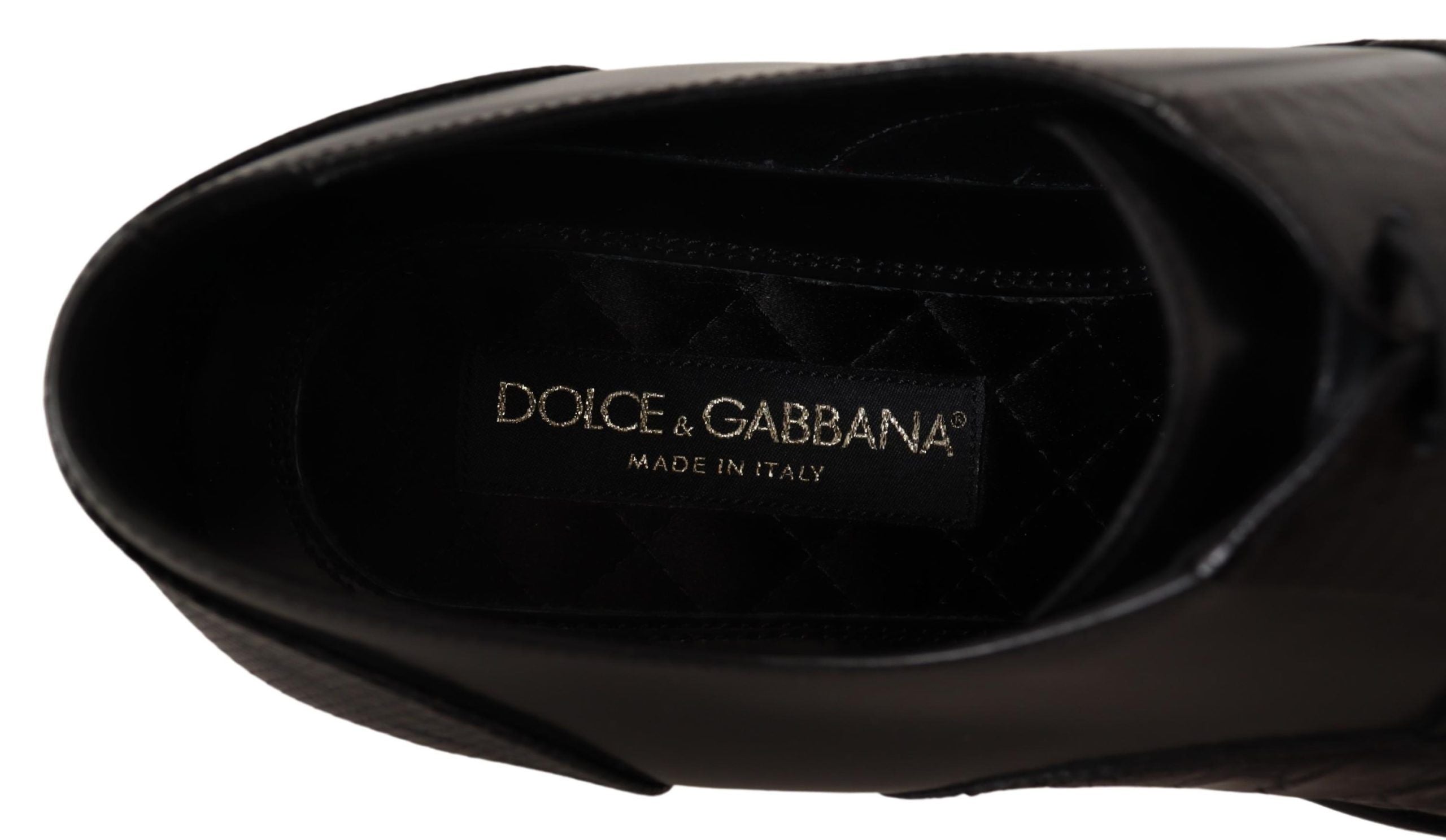 Dolce & Gabbana Elegant Black Derby Oxford Wingtops