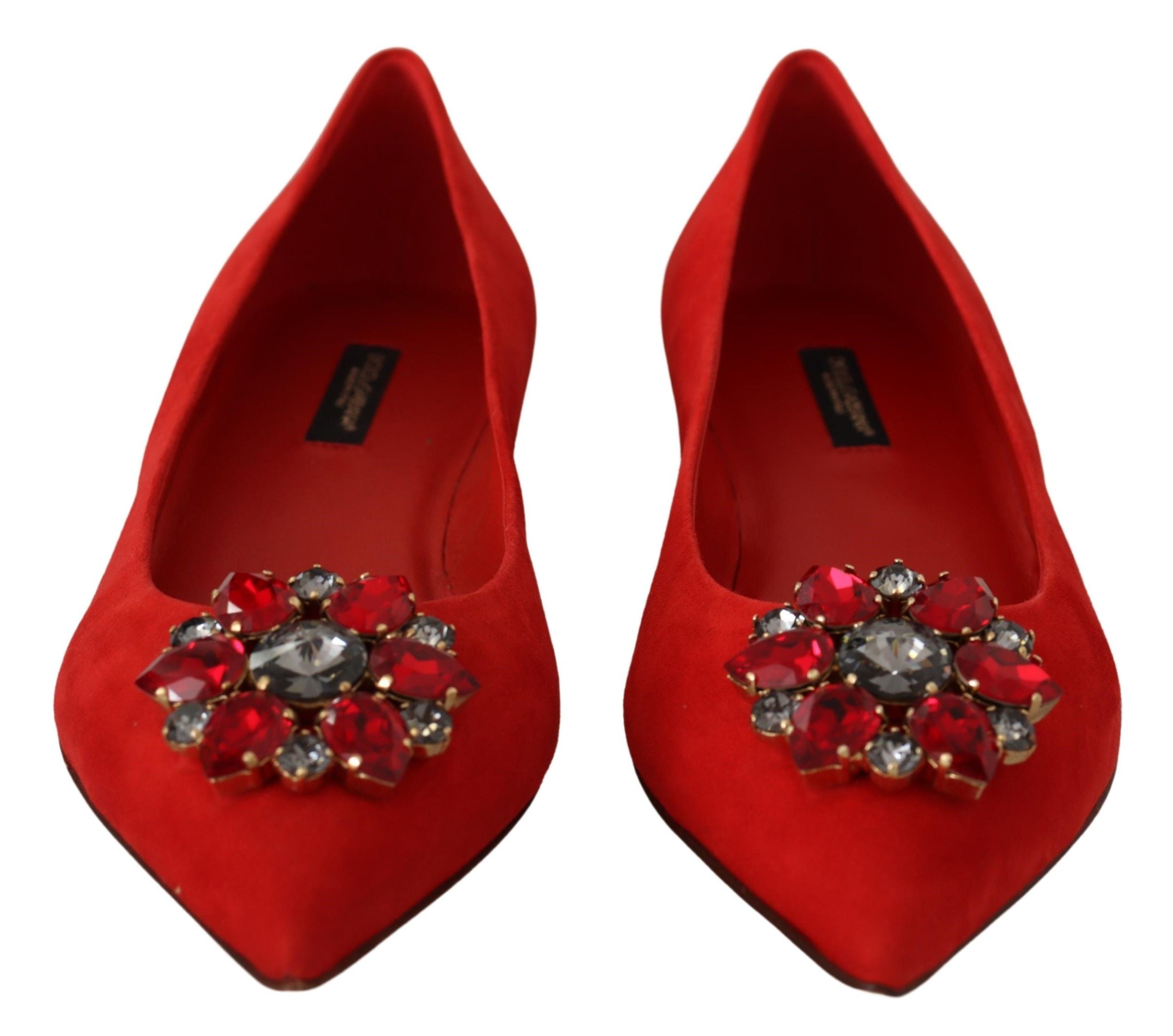 Dolce & Gabbana, украсени с кристали от червен велур