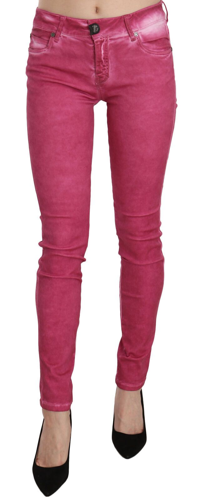 Dolce & Gabbana Chic Pink тесни панталони със средна талия
