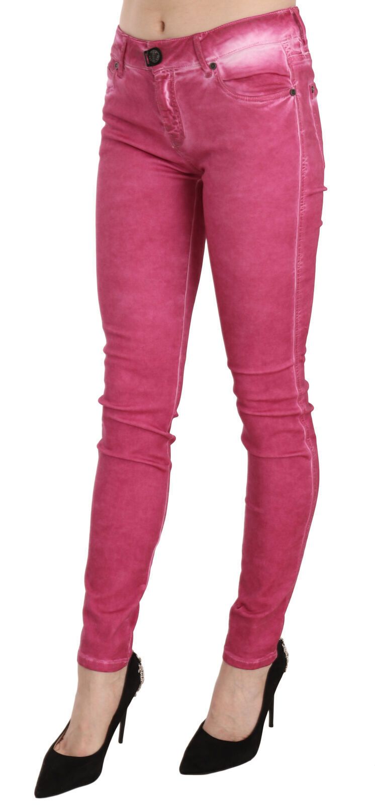 Dolce & Gabbana Chic Pink тесни панталони със средна талия