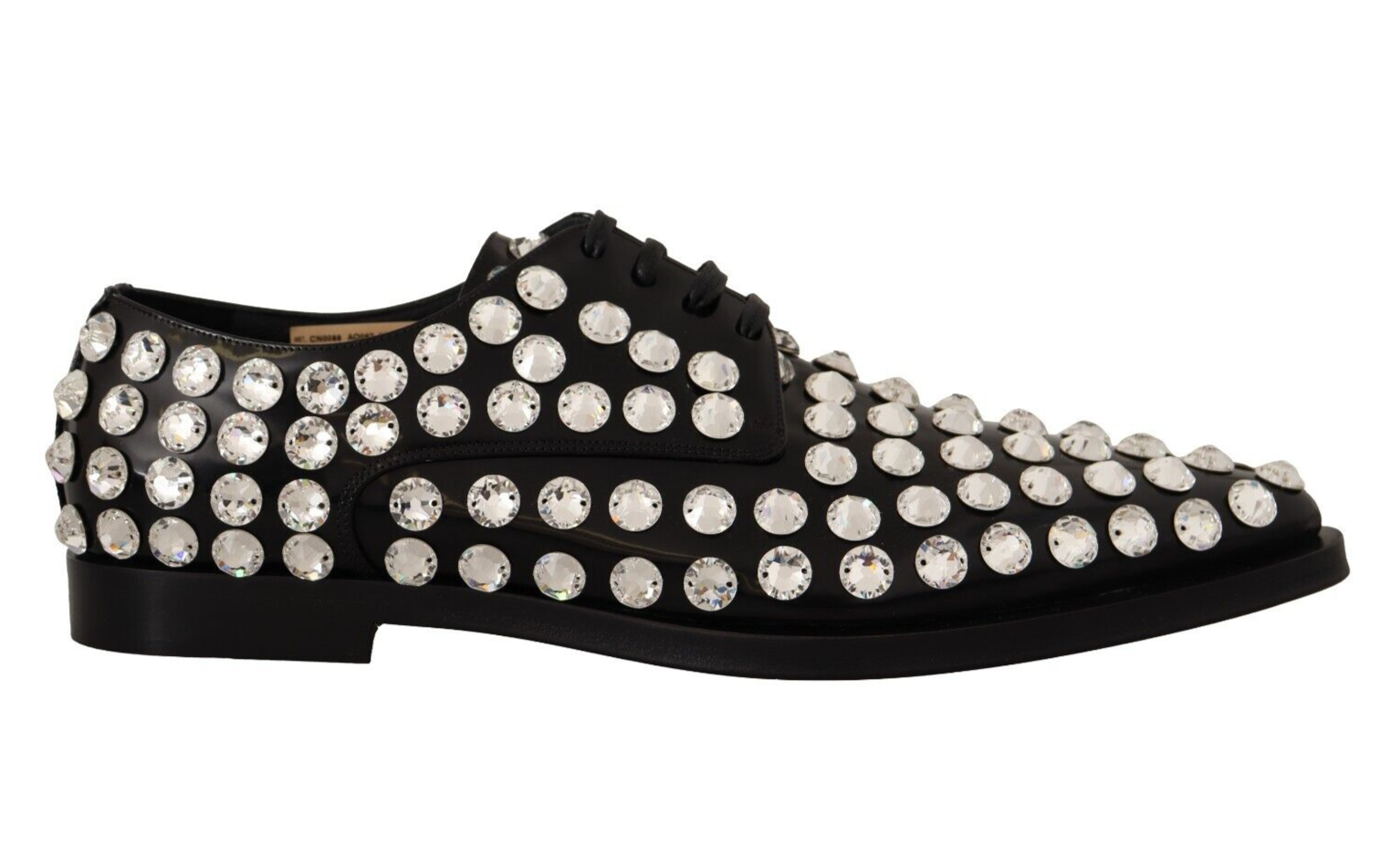 Официални кожени обувки Dolce & Gabbana, украсени с кристали