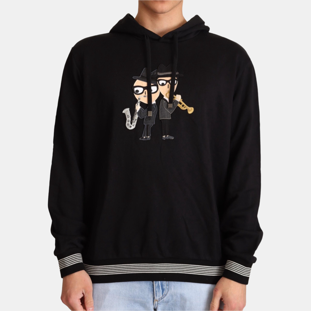 Мъжко черно худи Dolce & Gabbana #DGFamily Men Hoodie
