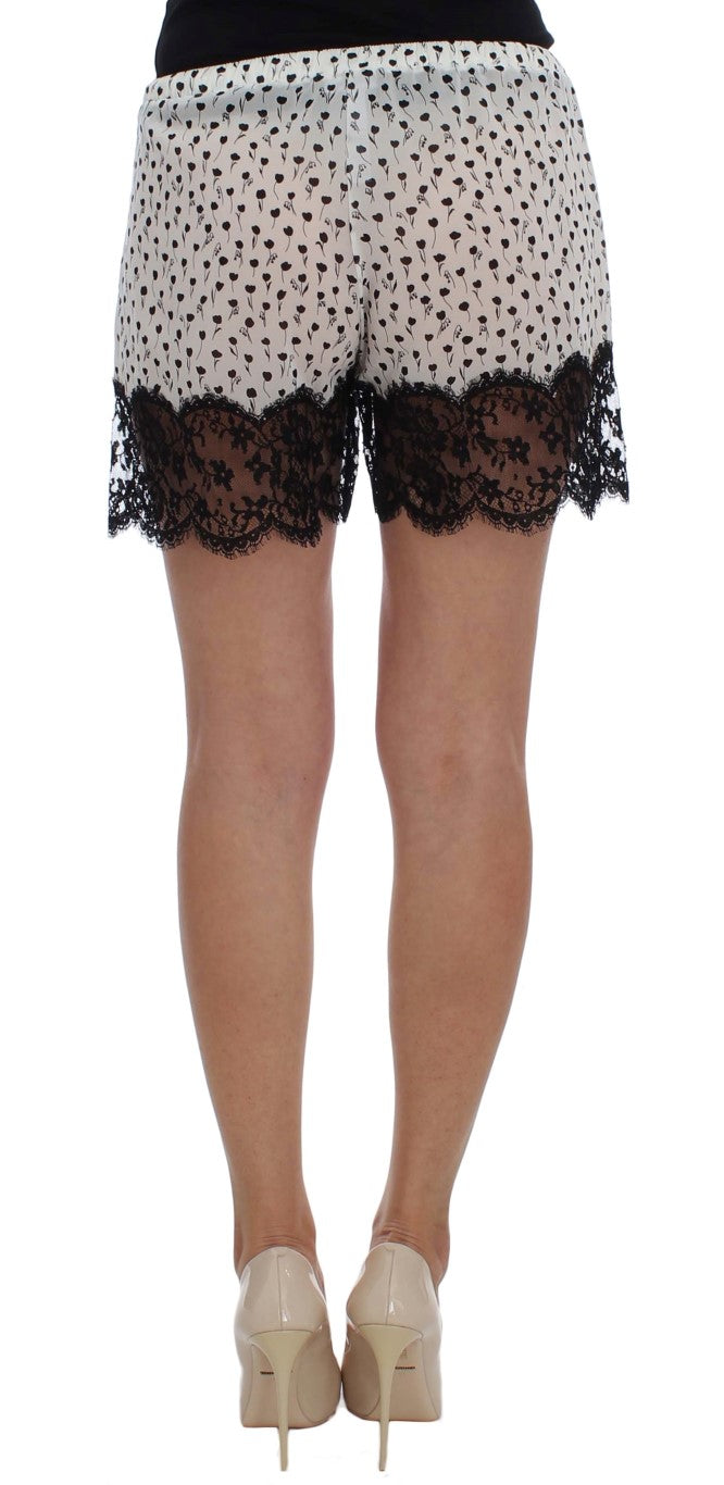 Dolce & Gabbana Елегантни къси панталони с копринена дантела