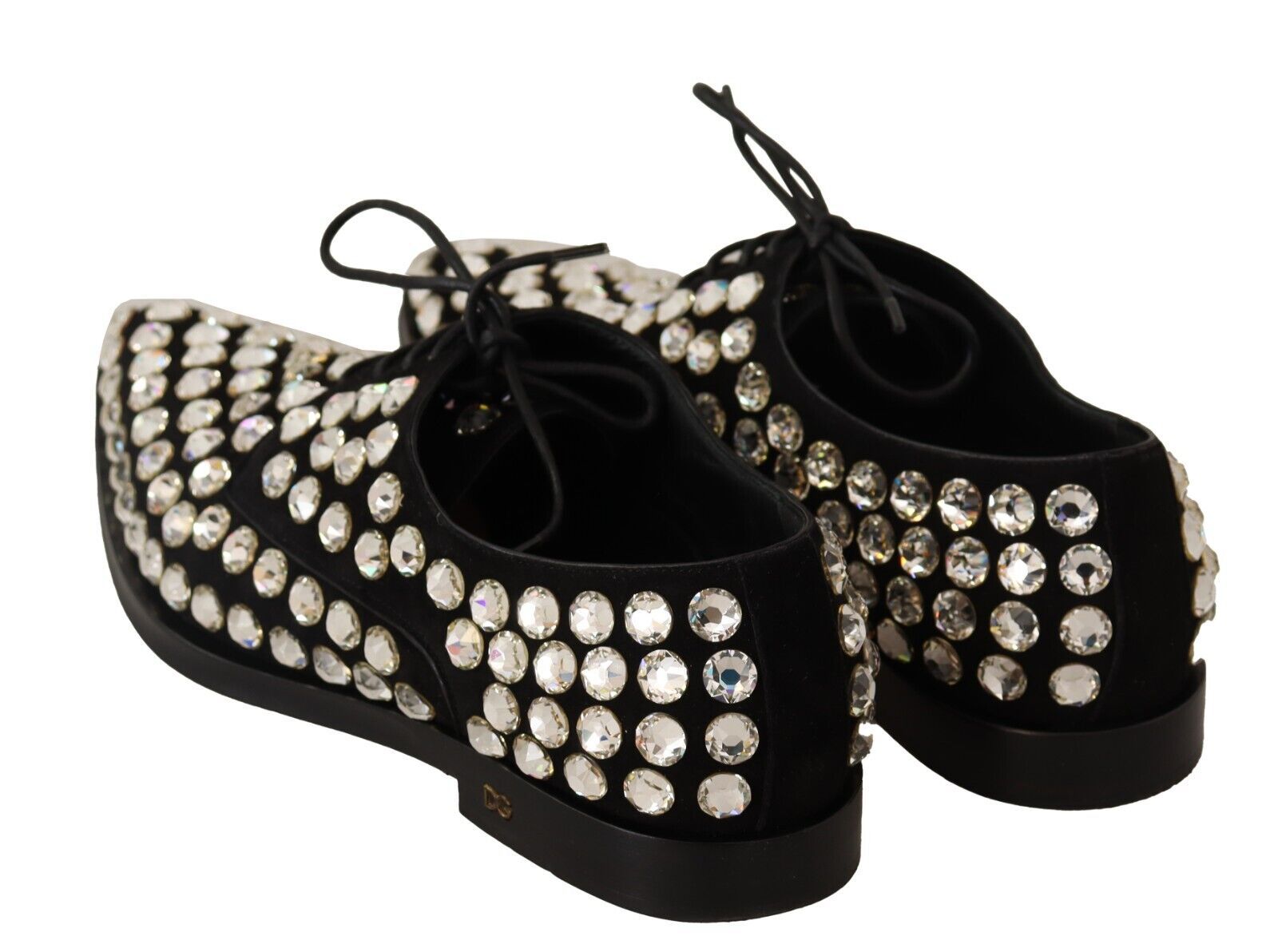 Dolce & Gabbana Елегантни обувки с връзки, украсени с кристали