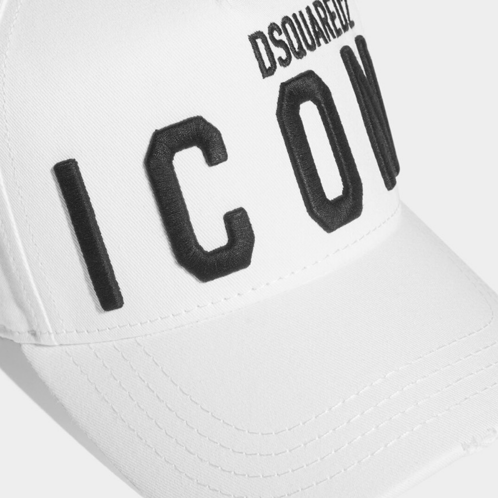 Мъжка бяла шапка Dsquared2 Icon Men Cap Close-Up