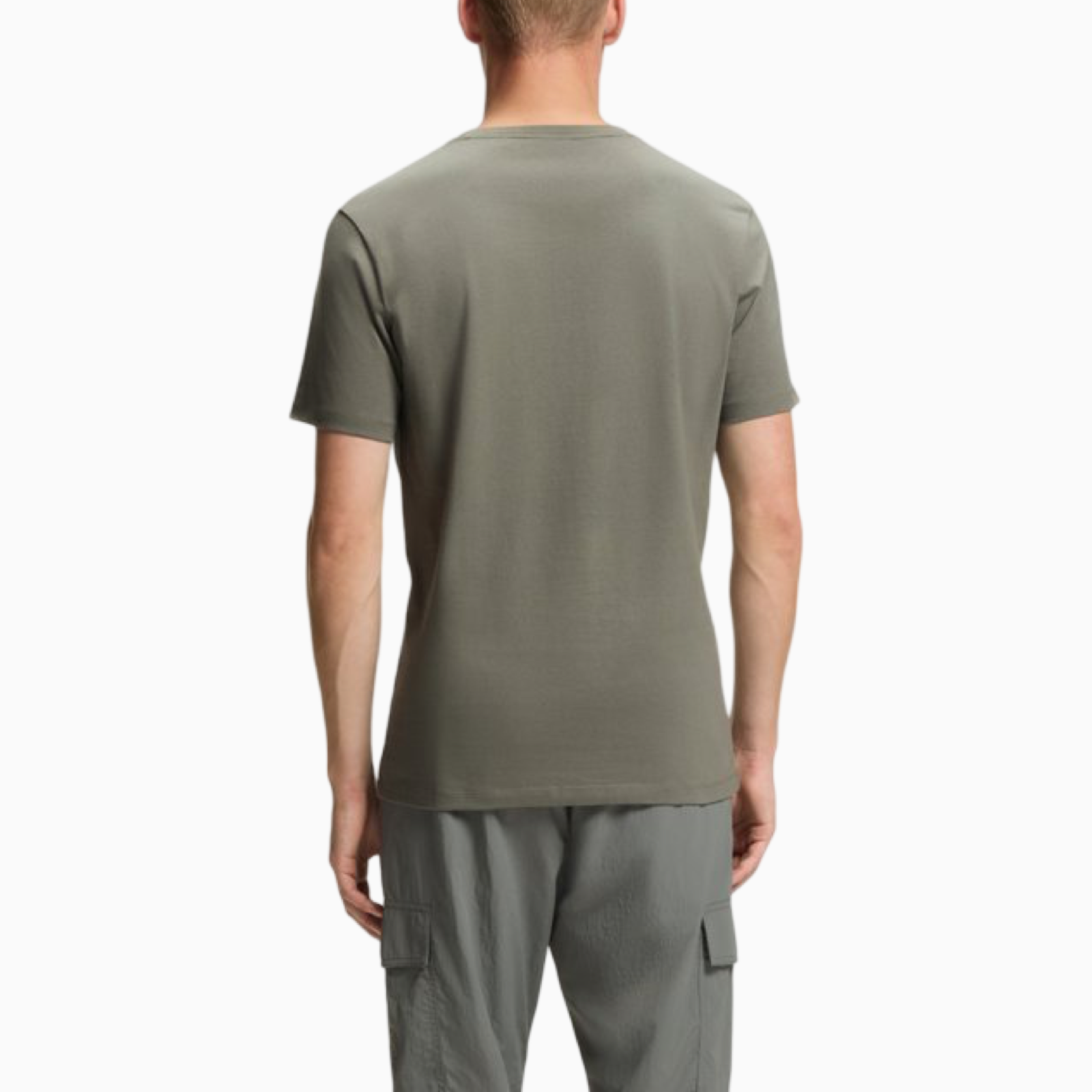 Мъжка сива тениска Boss Men T-shirt 50508584 076 Back View