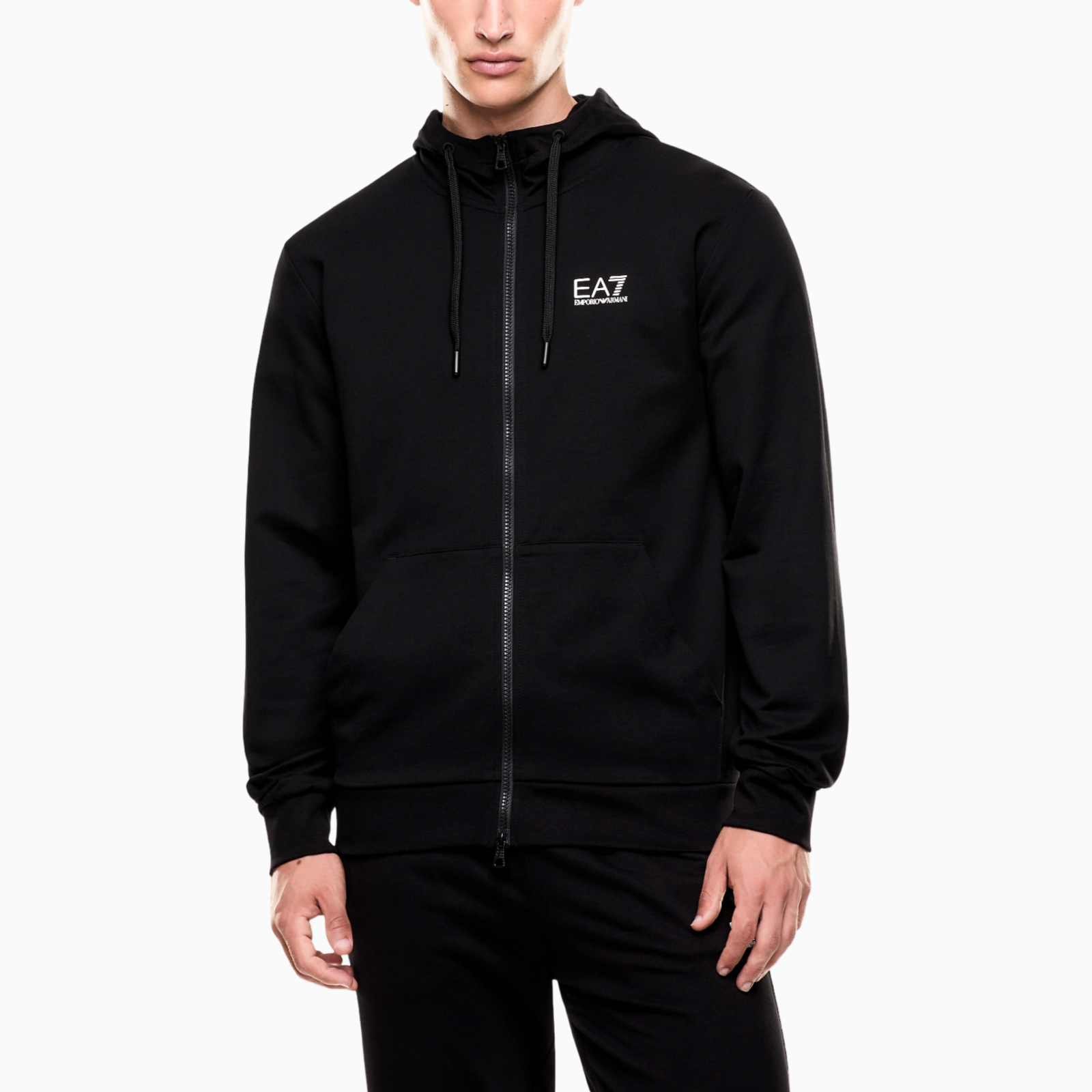 Мъжки черен суичър EA7 Emporio Armani Men Sweatshirt 7M000568 AF13512 MC001 Front View
