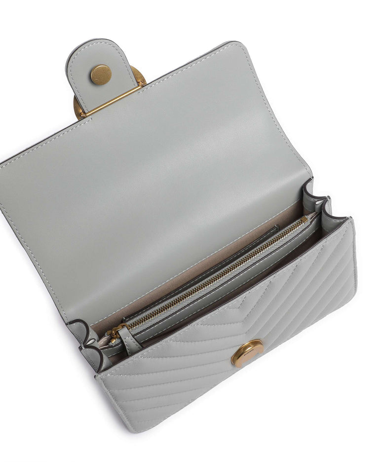 Дамска чанта Women’s shoulder bag PINKO Love Mini 100074 A0GK K32Q Gray inside view