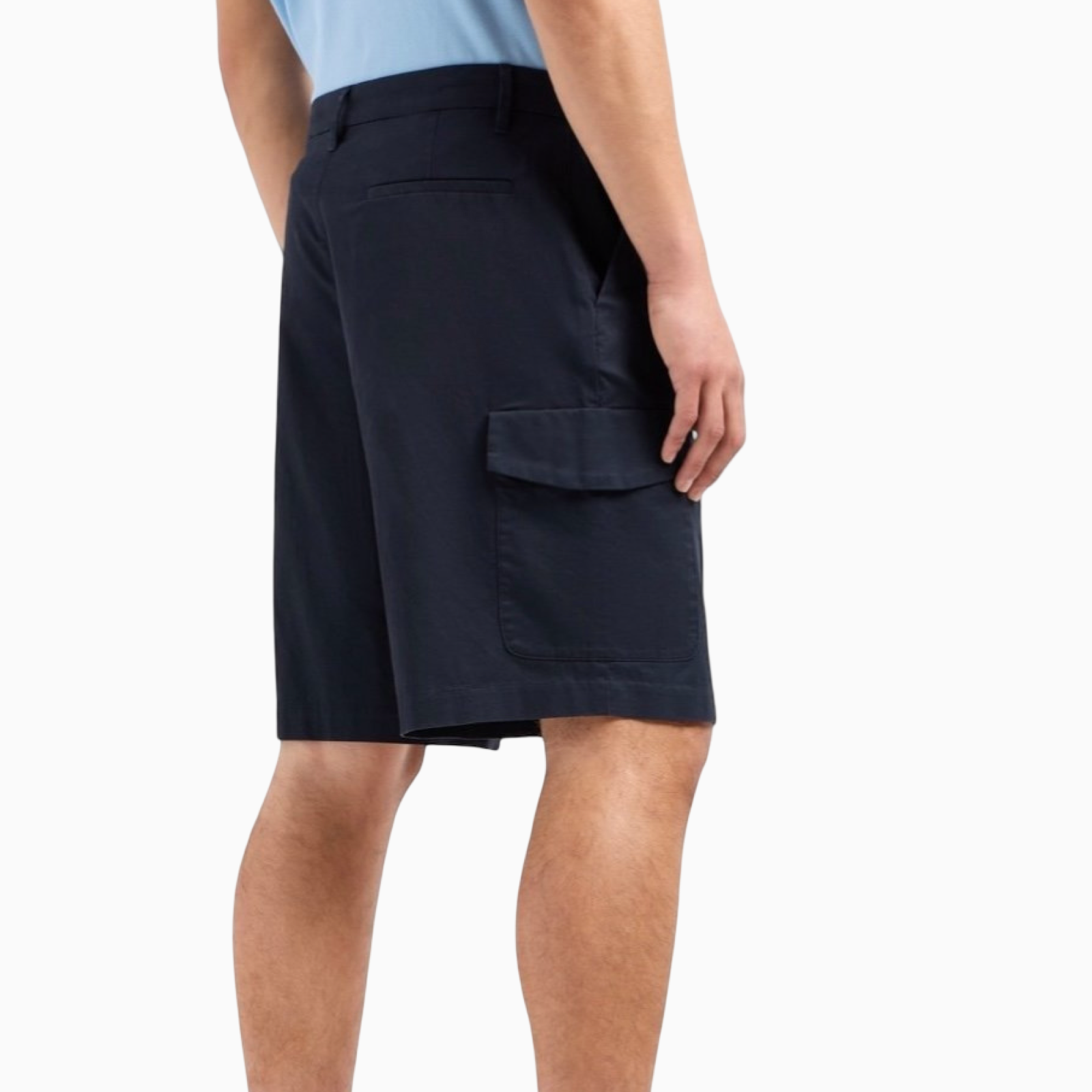 Мъжки сини къси панталони Armani Exchange 3DZS07 ZN3TZ Back View