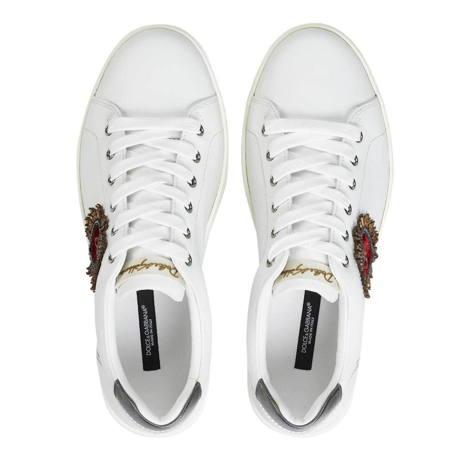Dolce & Gabbana London Sacred Heart Men Sneakers Top View