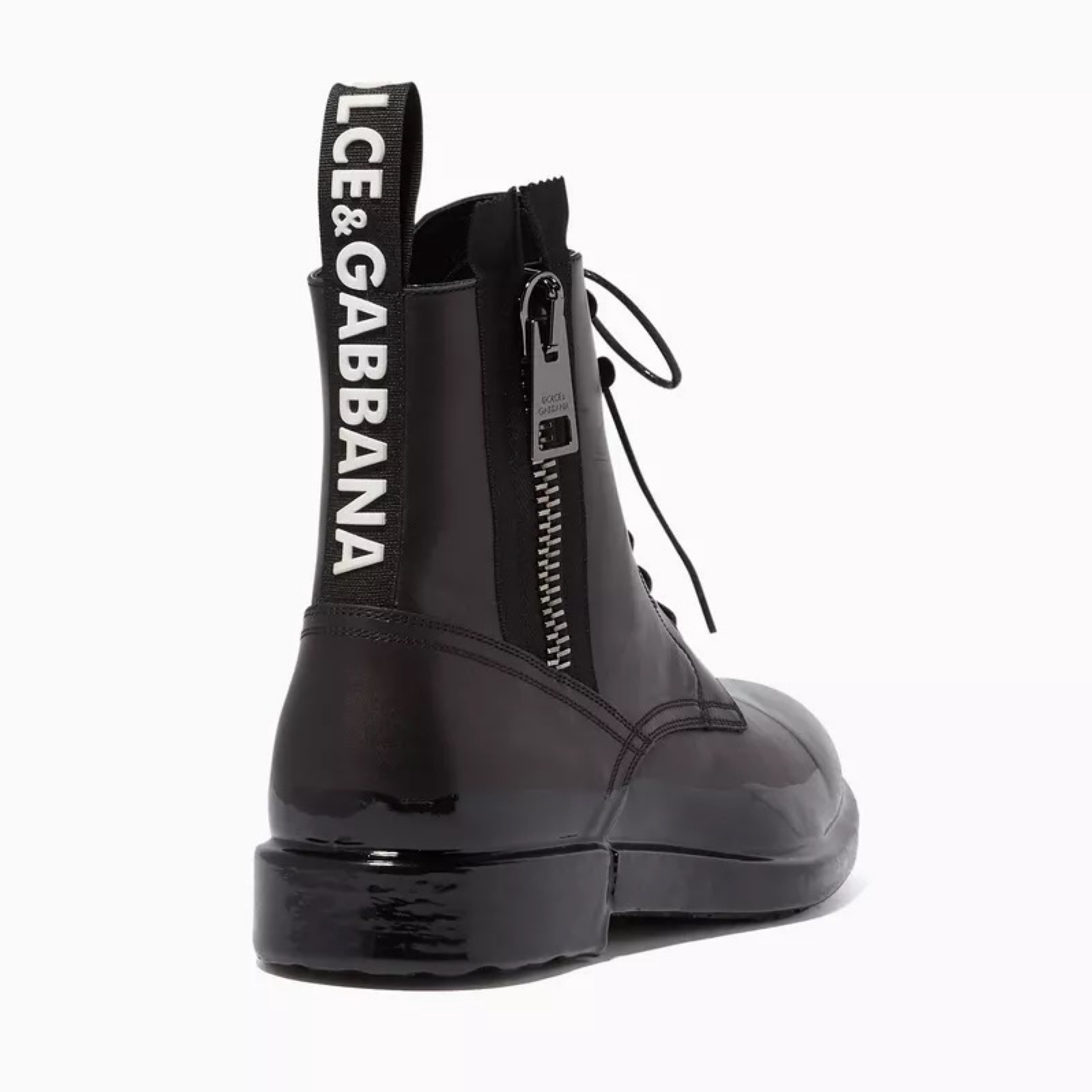 Dolce & Gabbana Firenze Military Men Boots Heel View