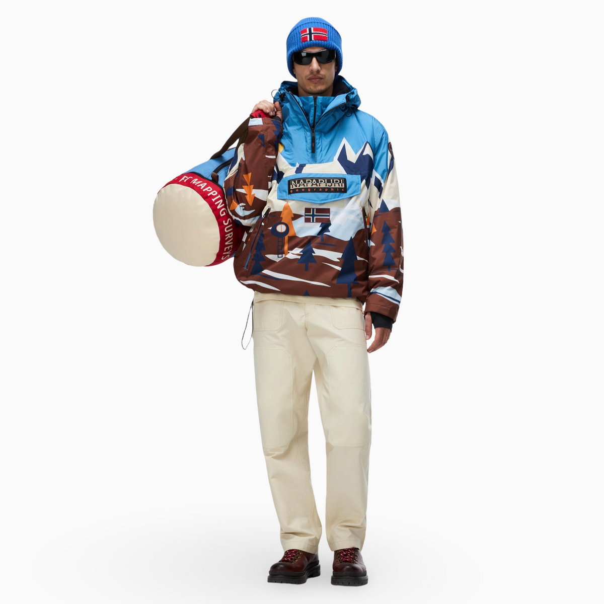 Унисекс яке анорак Napapijri Rainforest Next All Over Print Anorak Jacket NP0A8AHXFDX Front View